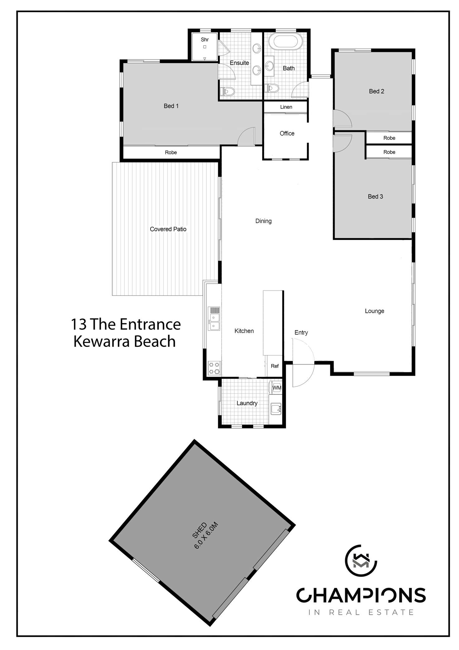 Floorplan of Homely house listing, 13 The Entrance, Kewarra Beach QLD 4879