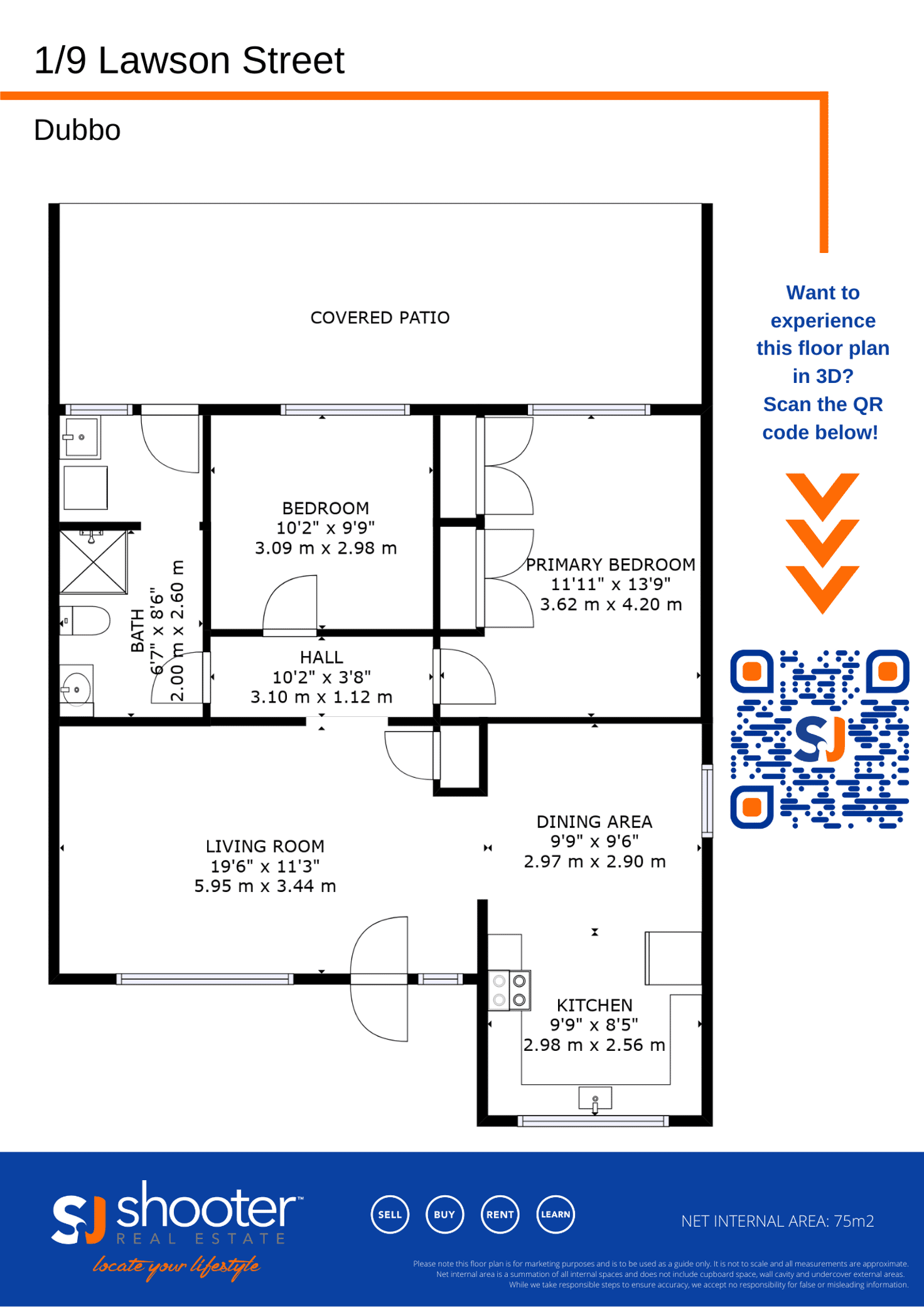 Floorplan of Homely unit listing, 1/9 Lawson Street, Dubbo NSW 2830