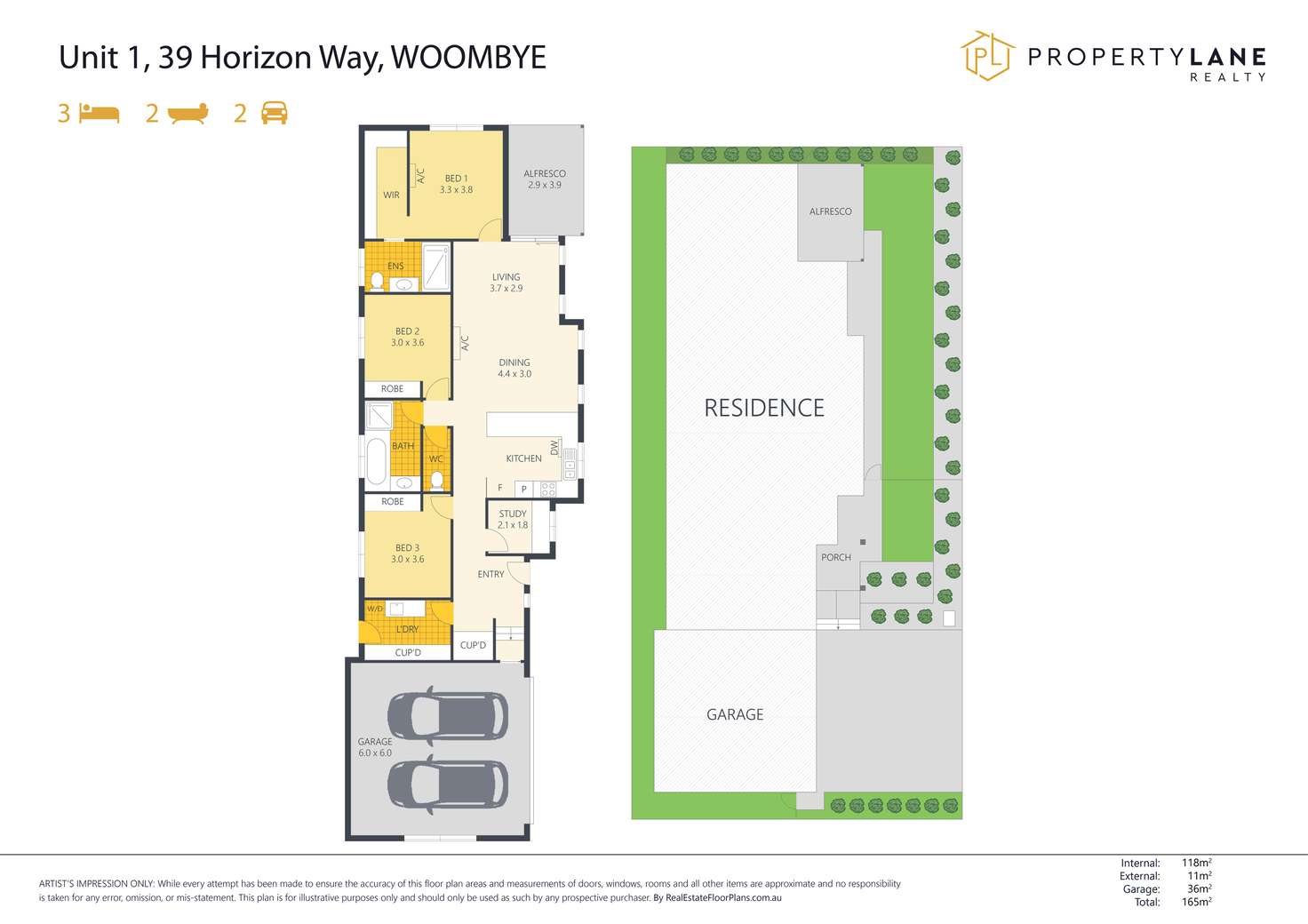 Floorplan of Homely house listing, 1/39 Horizon Way, Woombye QLD 4559