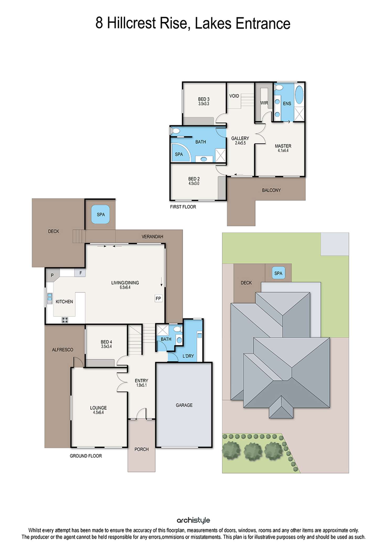 Floorplan of Homely house listing, 8 Hillcrest Rise, Lakes Entrance VIC 3909