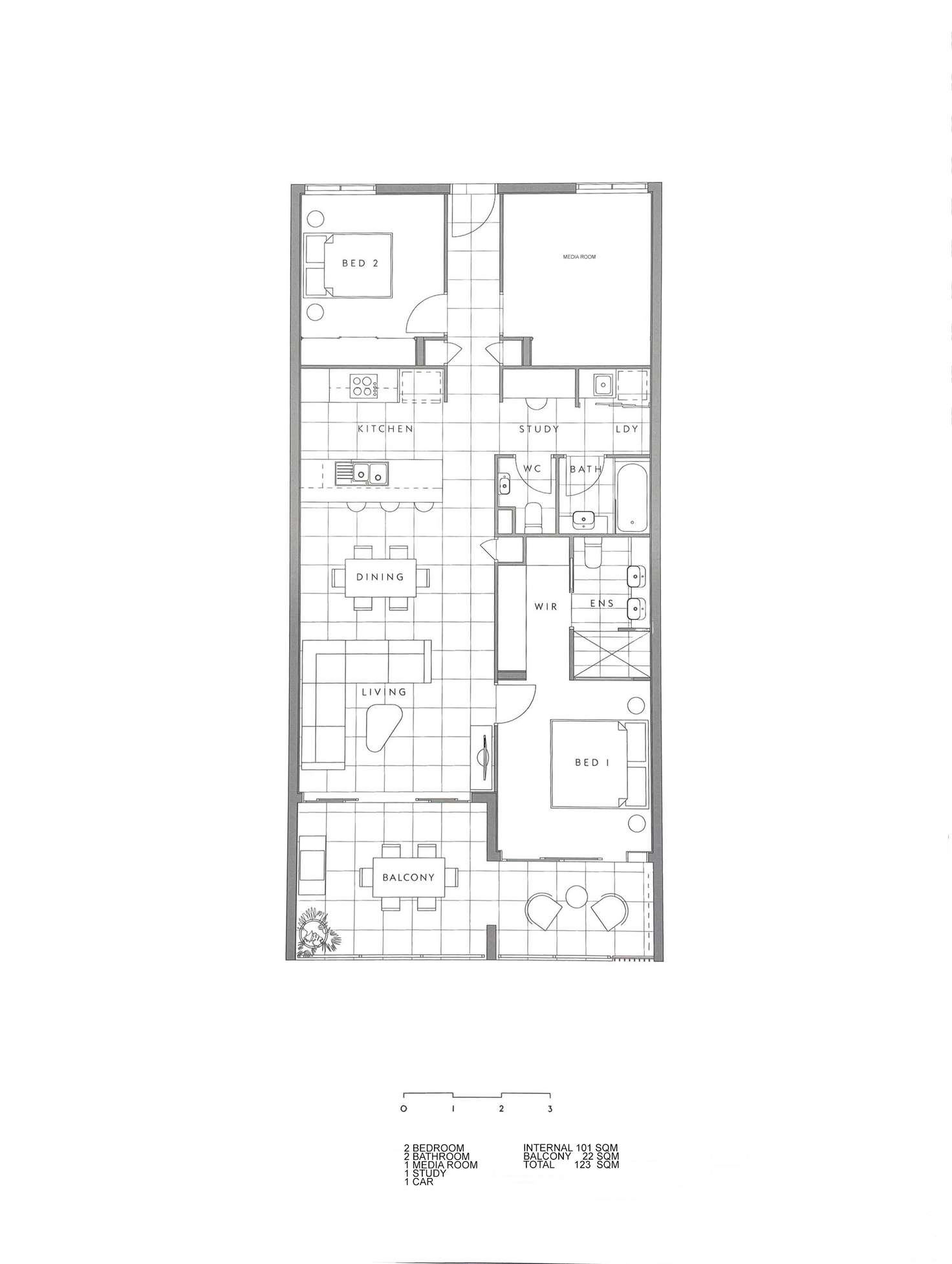 Floorplan of Homely apartment listing, 223/1 Alba Close, Noosa Heads QLD 4567