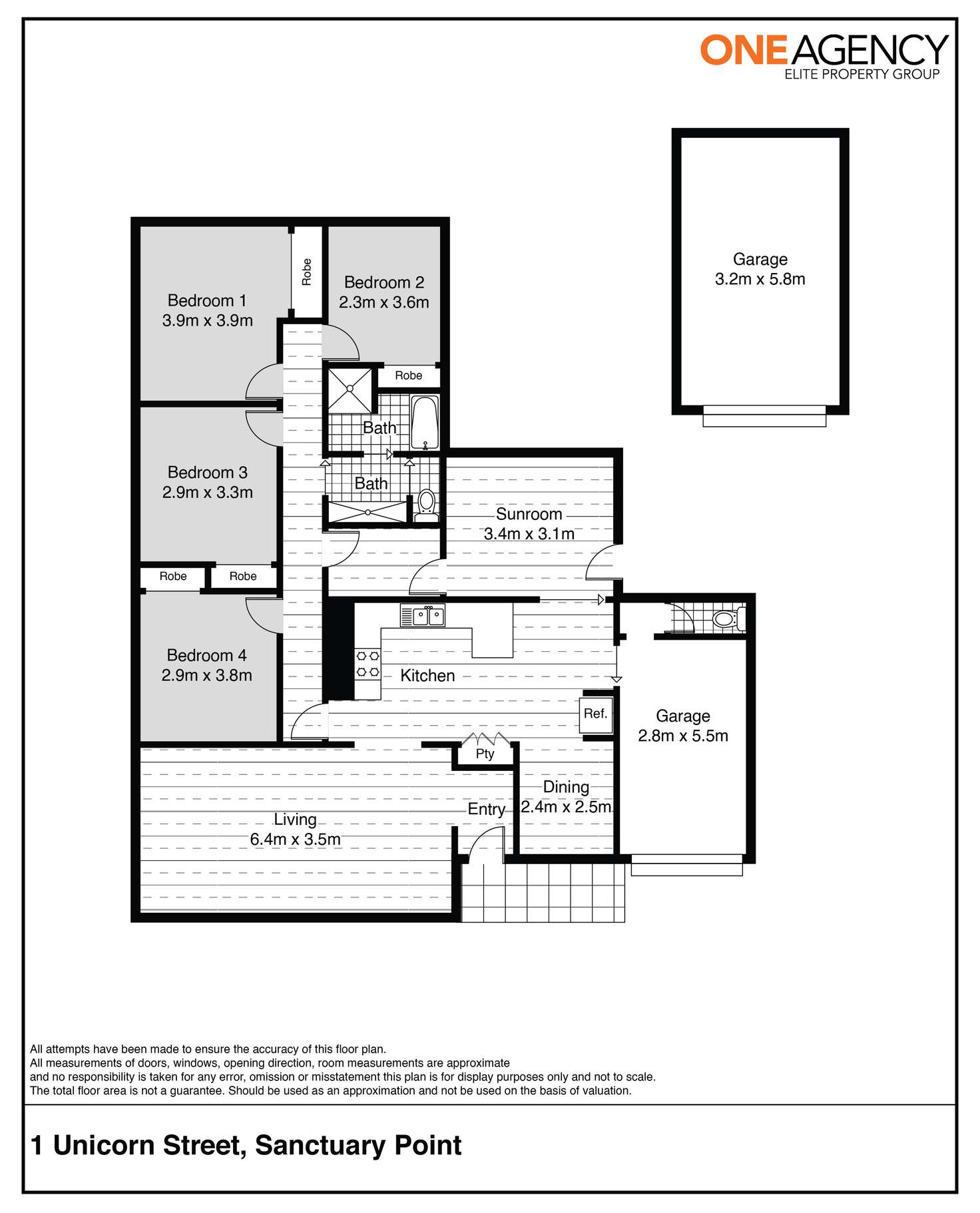 Floorplan of Homely house listing, 1 Unicorn Street, Sanctuary Point NSW 2540