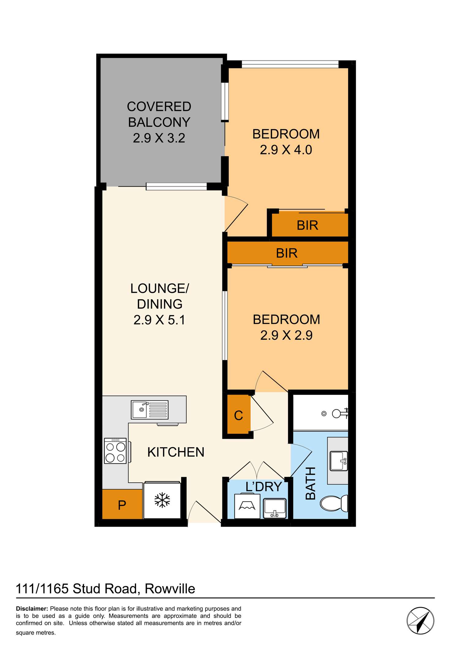 Floorplan of Homely apartment listing, 111/1165 Stud Rd, Rowville VIC 3178