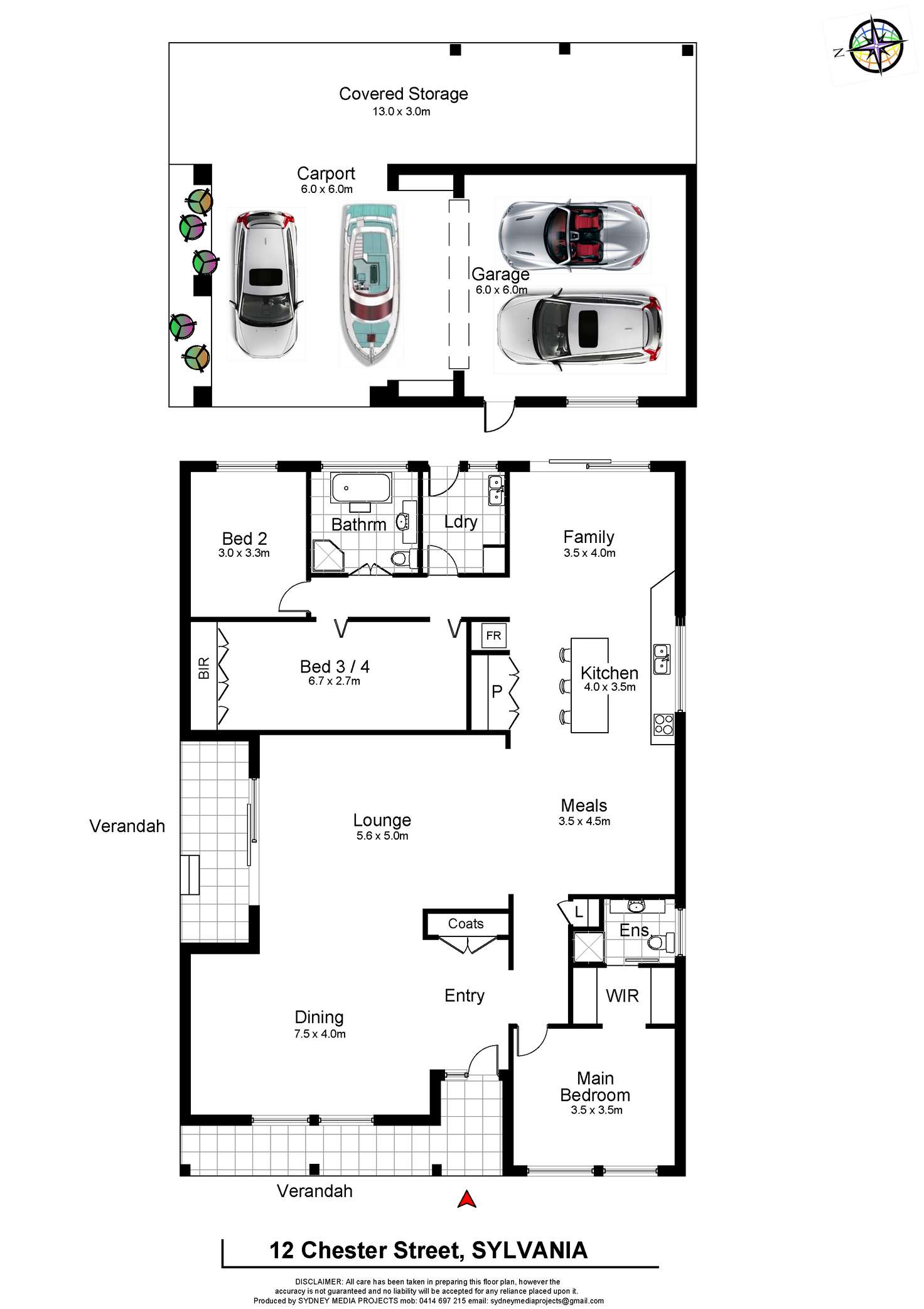 Floorplan of Homely house listing, 12 Chester Street, Sylvania NSW 2224