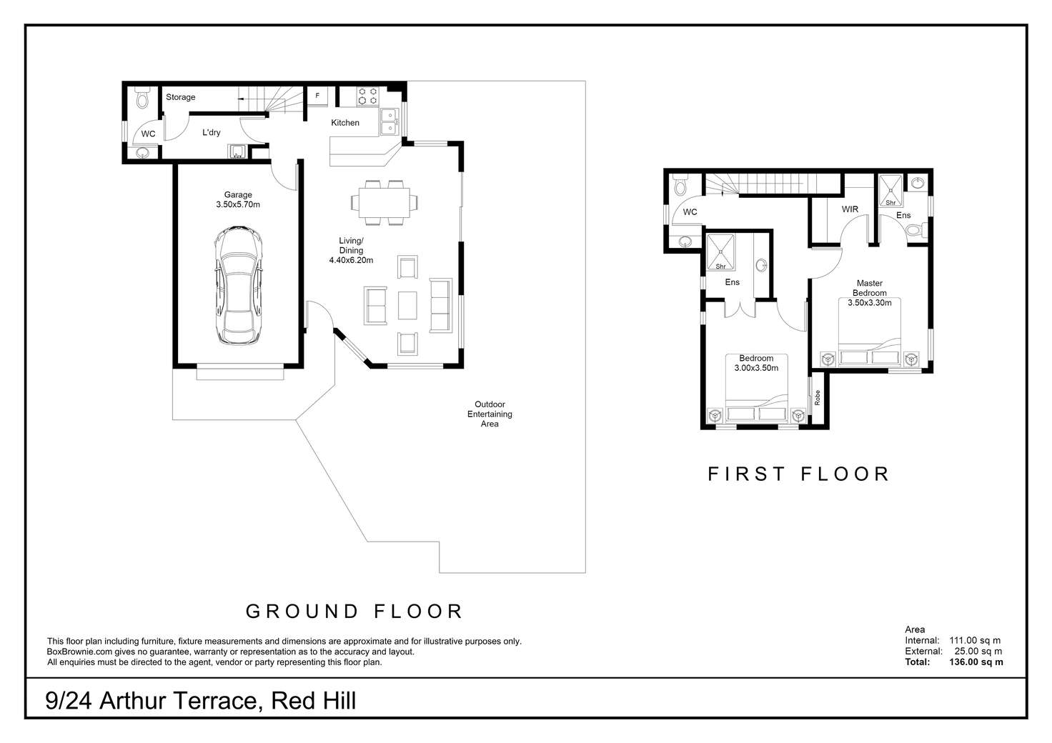 Floorplan of Homely townhouse listing, 9/24 Arthur Terrace, Red Hill QLD 4059