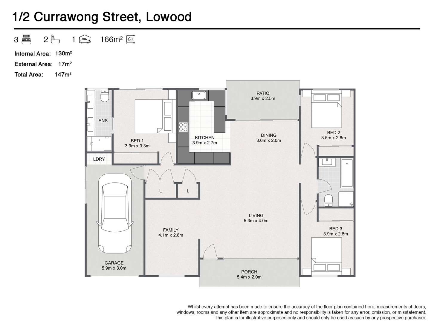 Floorplan of Homely semiDetached listing, 1/2 Currawong Street, Lowood QLD 4311