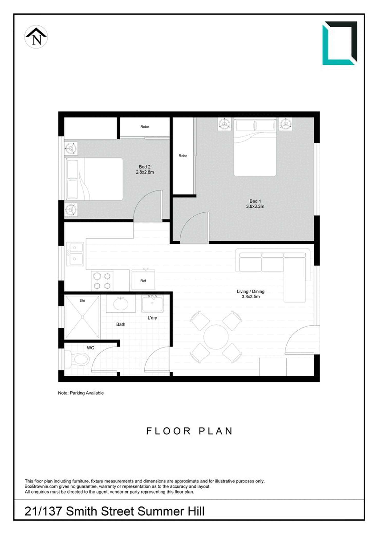 Floorplan of Homely apartment listing, 21/137 SMITH STREET, Summer Hill NSW 2130