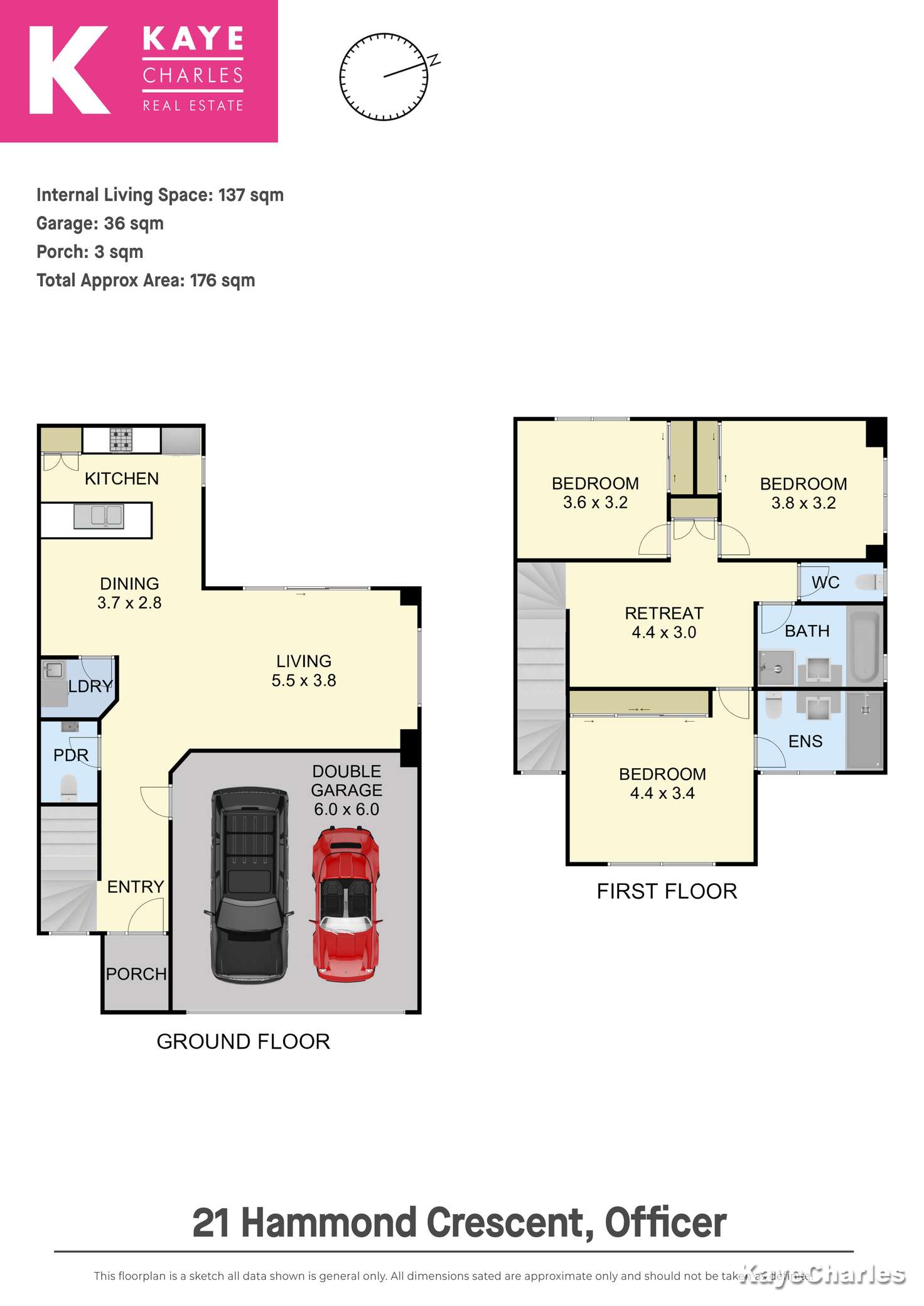 Floorplan of Homely townhouse listing, 21 Hammond Crescent, Officer VIC 3809