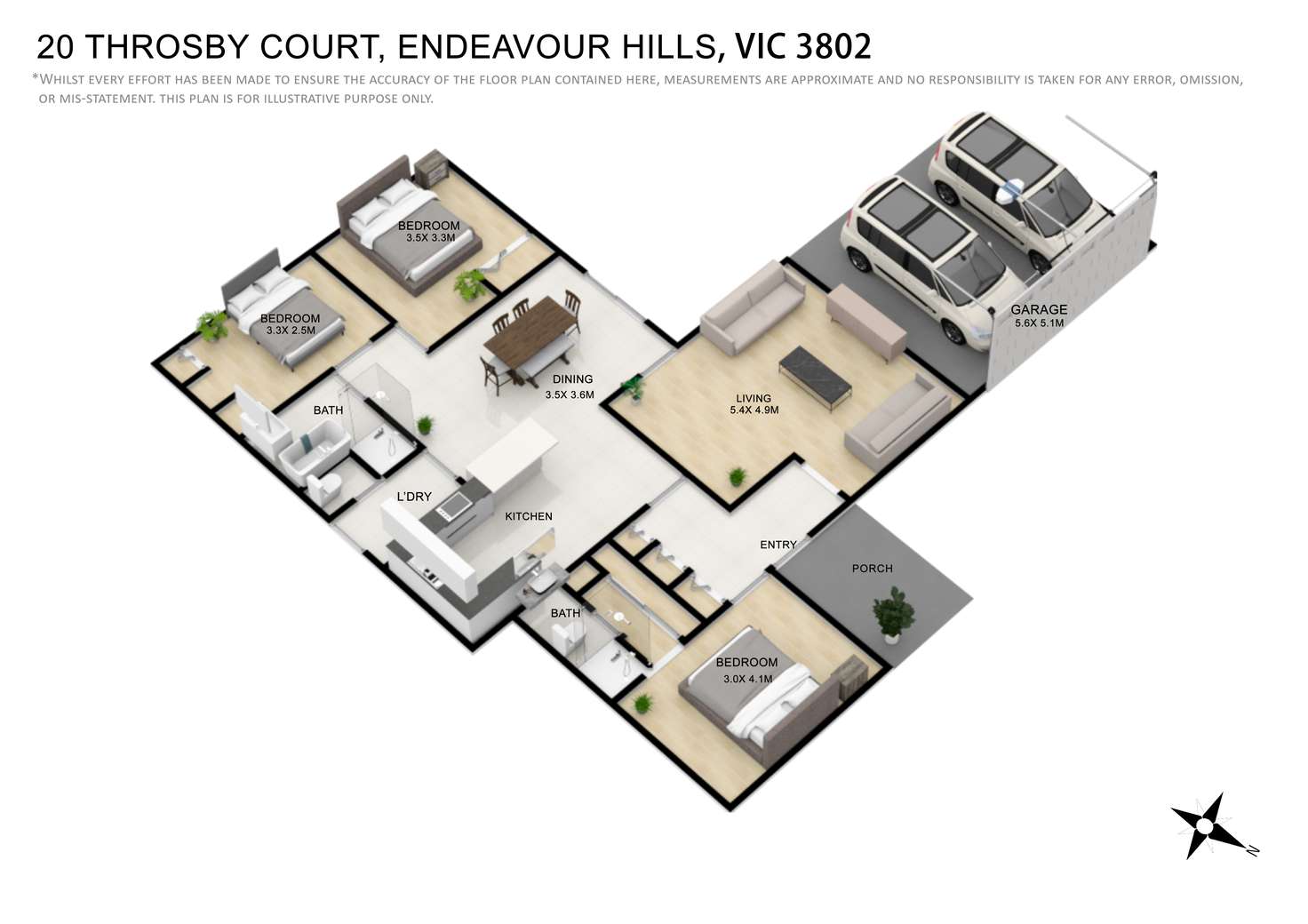 Floorplan of Homely house listing, 20 Throsby Court, Endeavour Hills VIC 3802