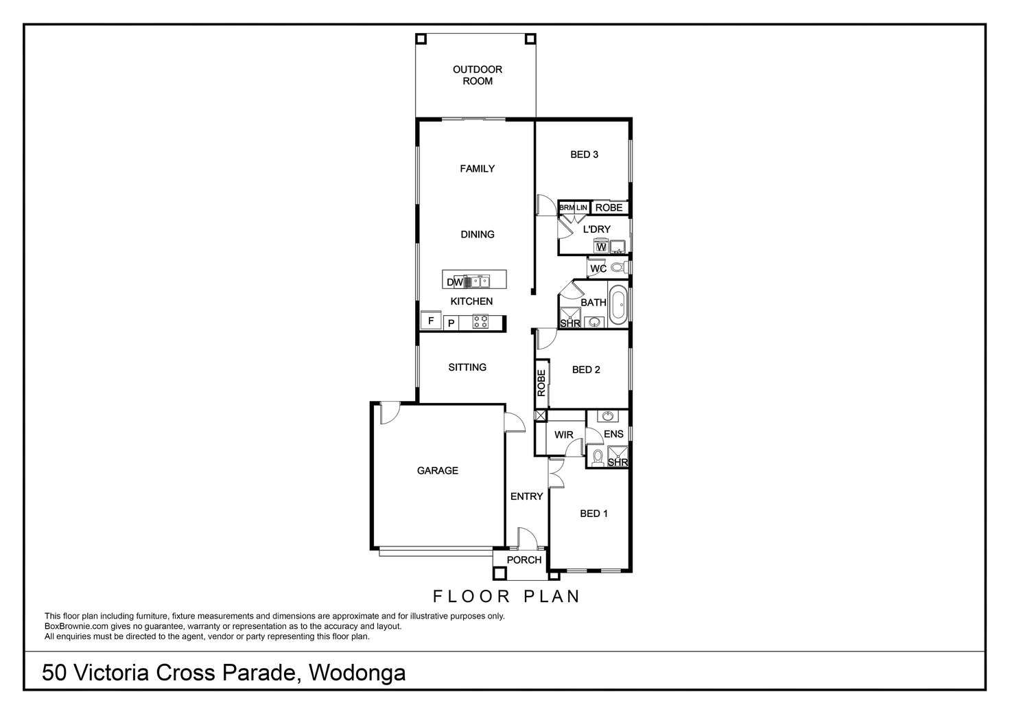 Floorplan of Homely house listing, 50 Victoria Cross Parade, Wodonga VIC 3690