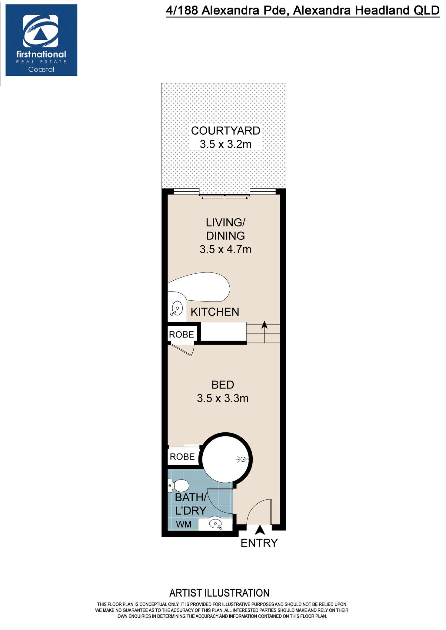 Floorplan of Homely unit listing, 4/188-192 Alexandra Parade, Alexandra Headland QLD 4572