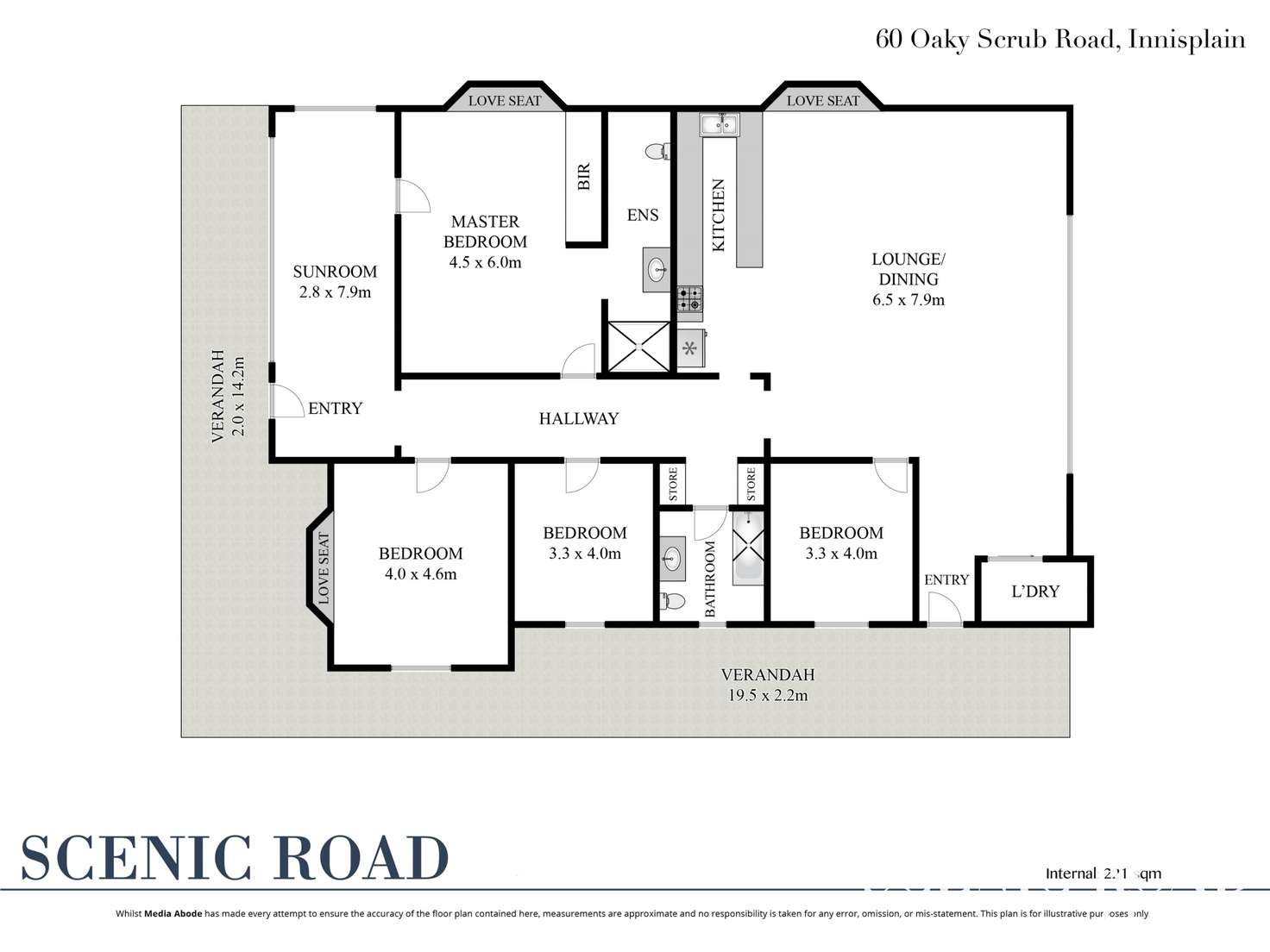Floorplan of Homely acreageSemiRural listing, 60 Oaky Scrub Road, Innisplain QLD 4285