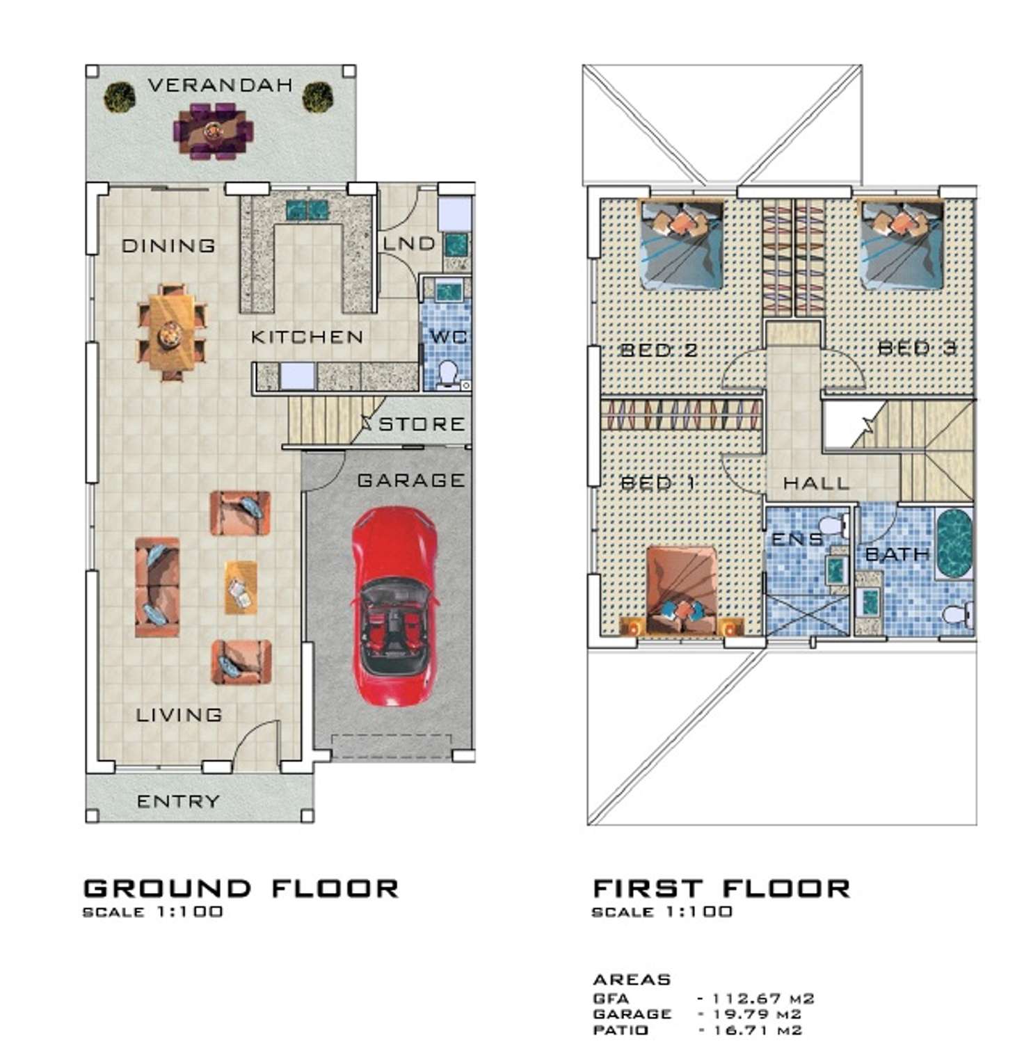 Floorplan of Homely townhouse listing, 15/179 Brays Road, Griffin QLD 4503