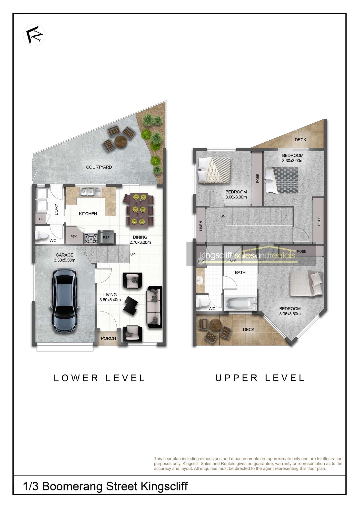 Floorplan of Homely townhouse listing, 1/3 Boomerang Street, Kingscliff NSW 2487