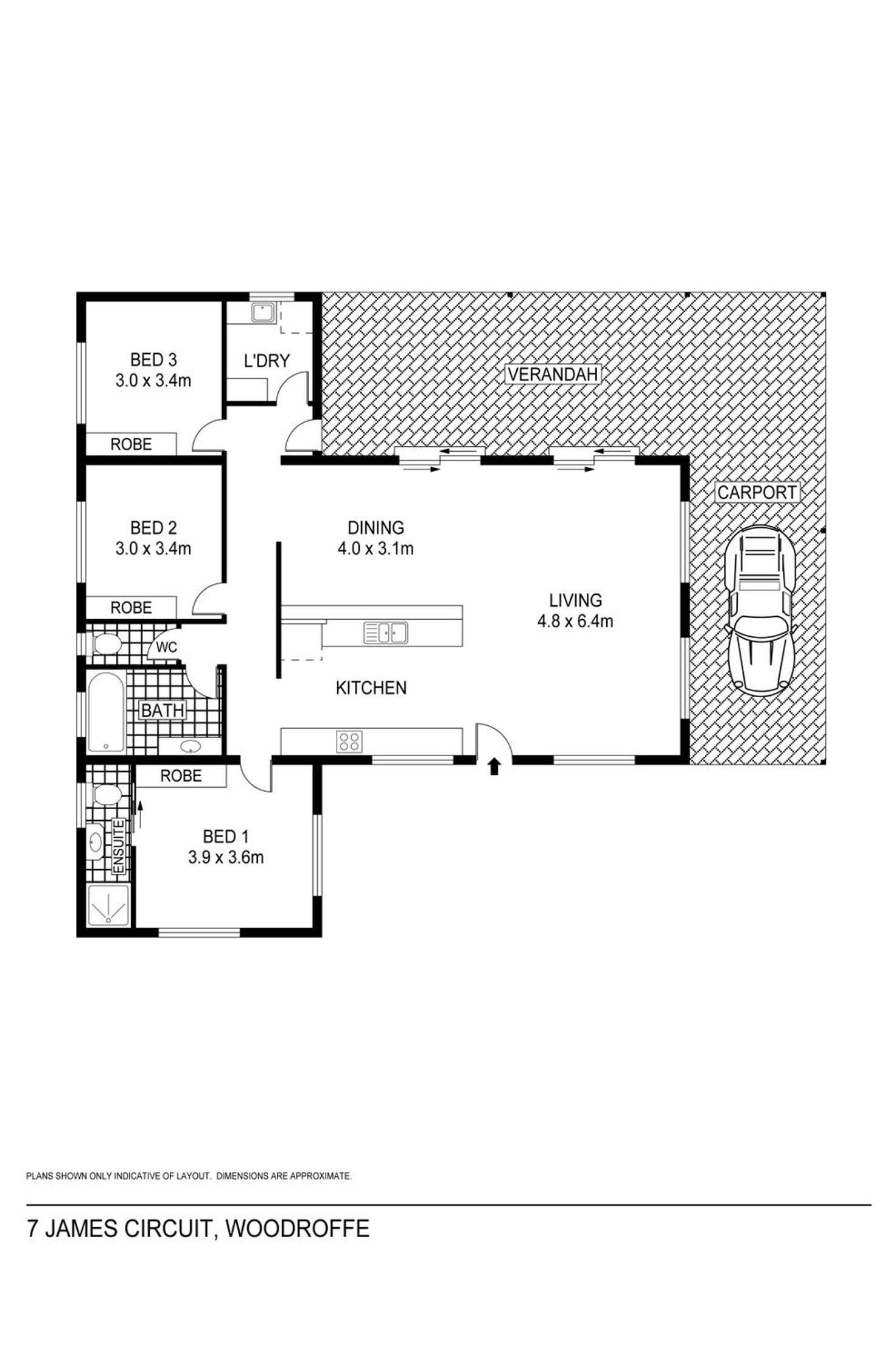 Floorplan of Homely house listing, 7 James Circuit, Woodroffe NT 830