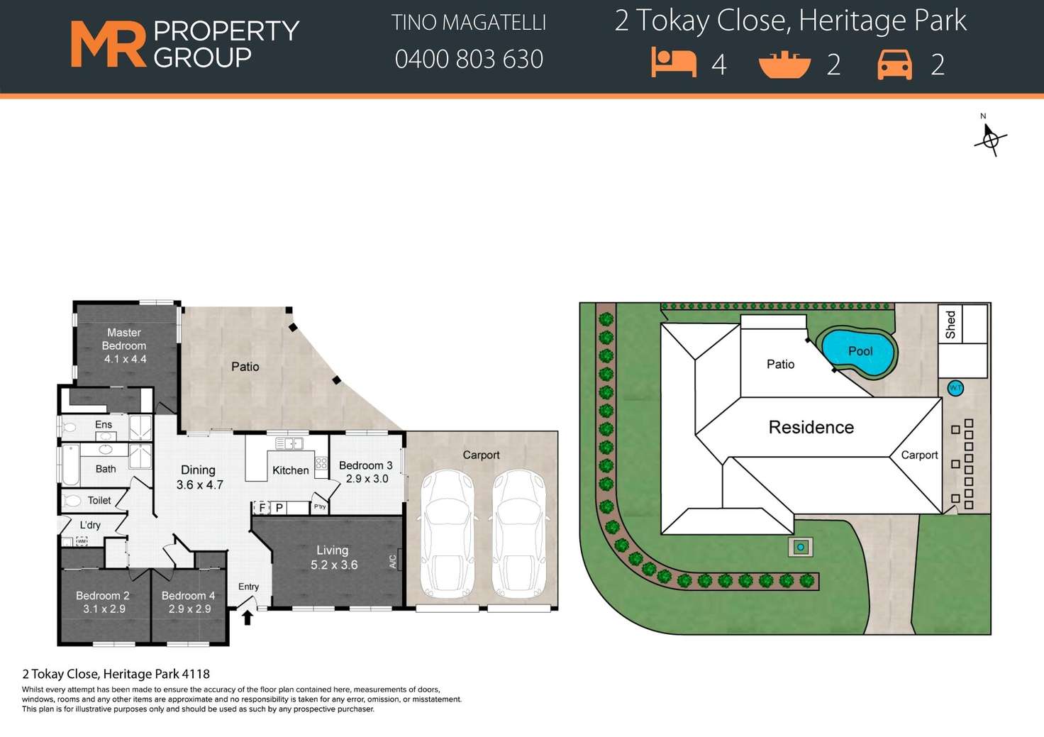 Floorplan of Homely house listing, 2 Tokay Close, Heritage Park QLD 4118