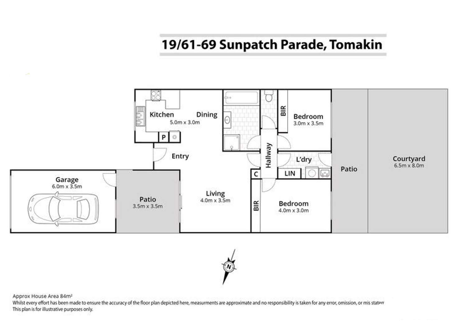 Floorplan of Homely unit listing, 19/61-69 Sunpatch Parade, Tomakin NSW 2537