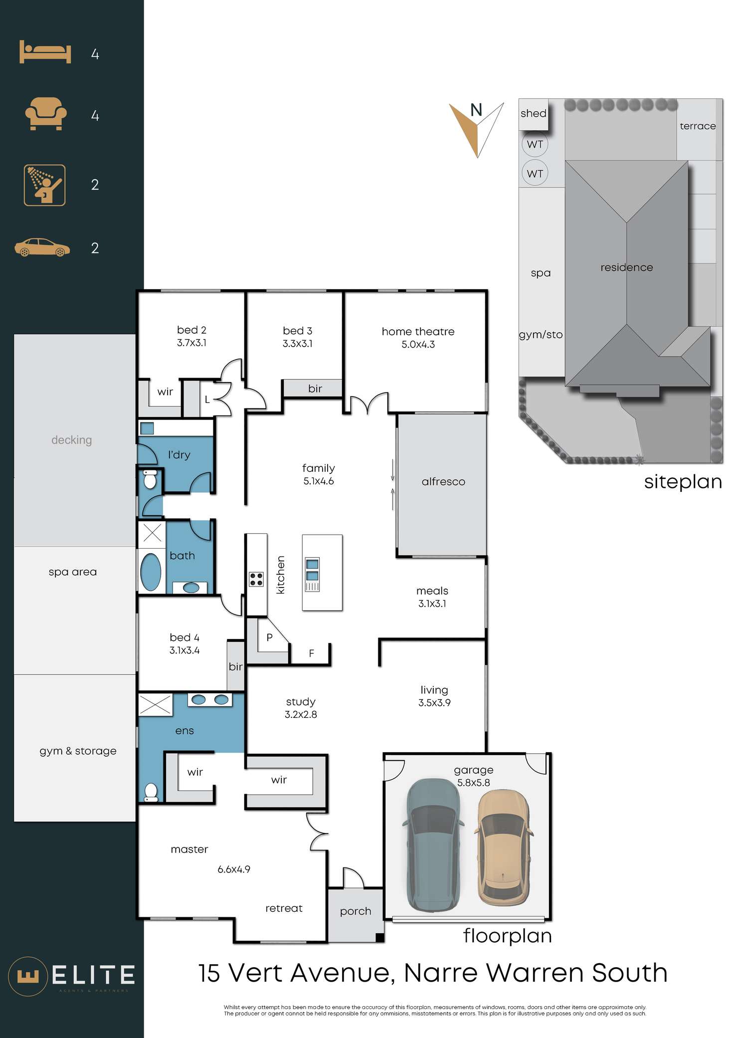 Floorplan of Homely house listing, 15 Vert Avenue, Narre Warren South VIC 3805