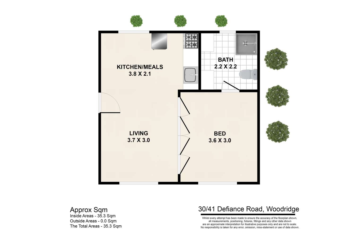 Floorplan of Homely unit listing, 30/41-43 Defiance Road, Woodridge QLD 4114