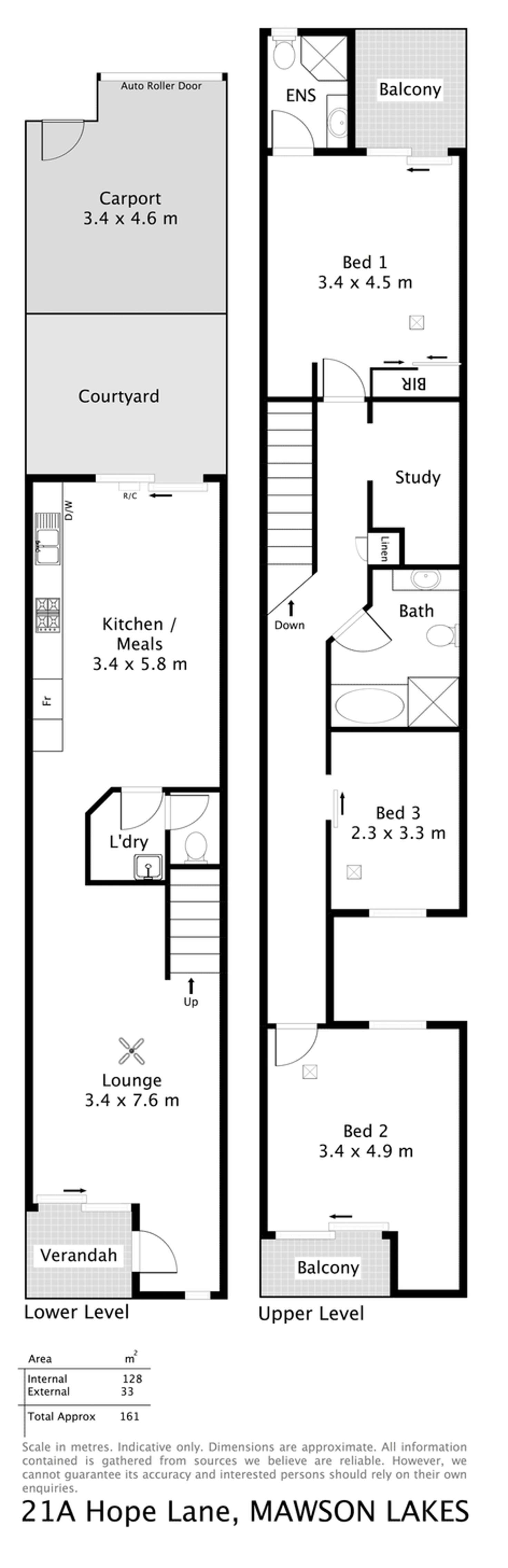 Floorplan of Homely townhouse listing, 21A Hope Lane, Mawson Lakes SA 5095