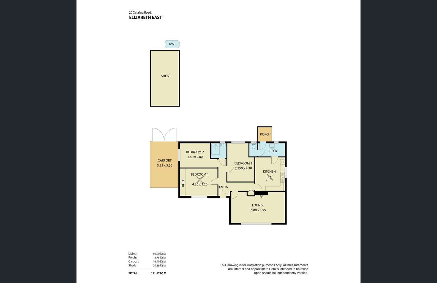 Floorplan of Homely house listing, 20 Catalina Road, Elizabeth East SA 5112