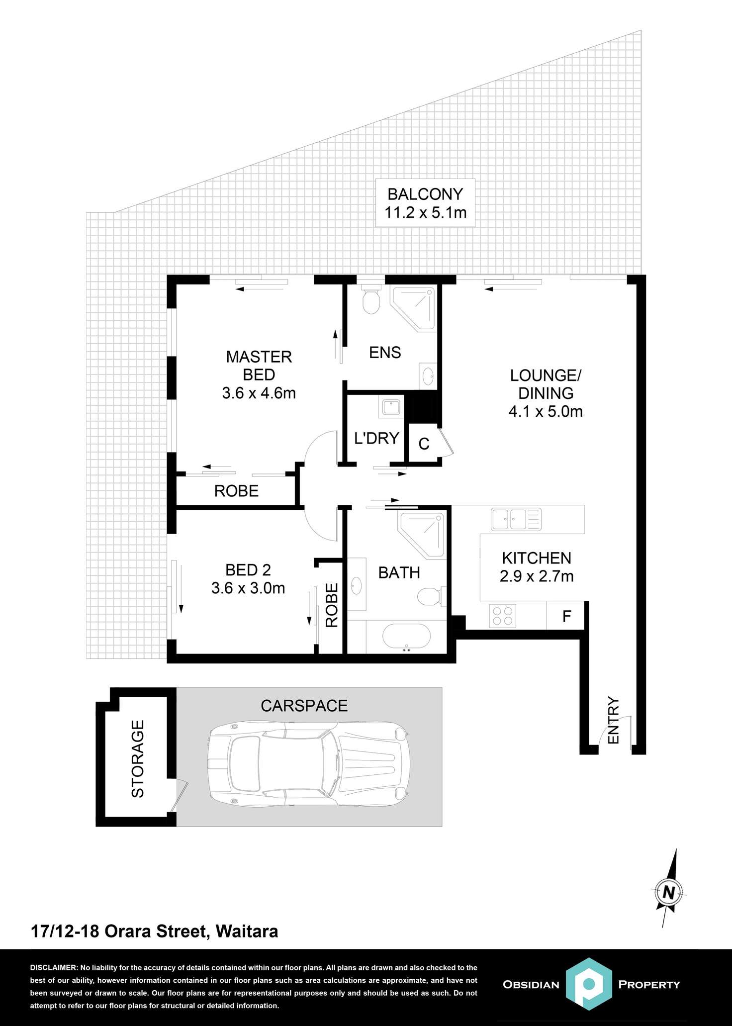 Floorplan of Homely apartment listing, 17/12-18 Orara Street, Waitara NSW 2077