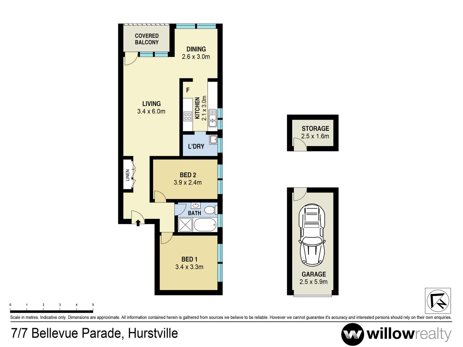 Floorplan of Homely apartment listing, 7/7-9 Bellevue Parade, Hurstville NSW 2220