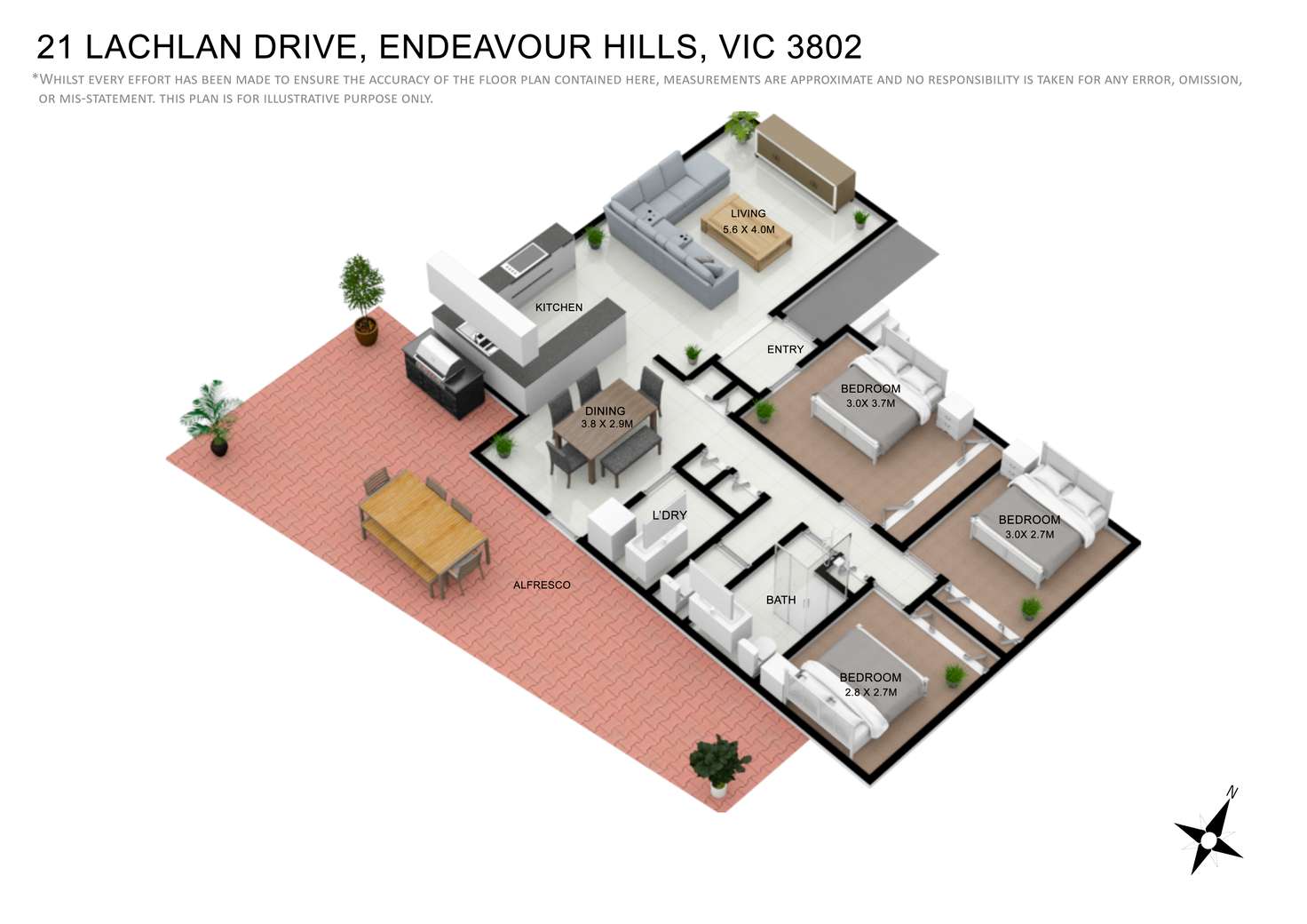 Floorplan of Homely house listing, 21 Lachlan Drive, Endeavour Hills VIC 3802