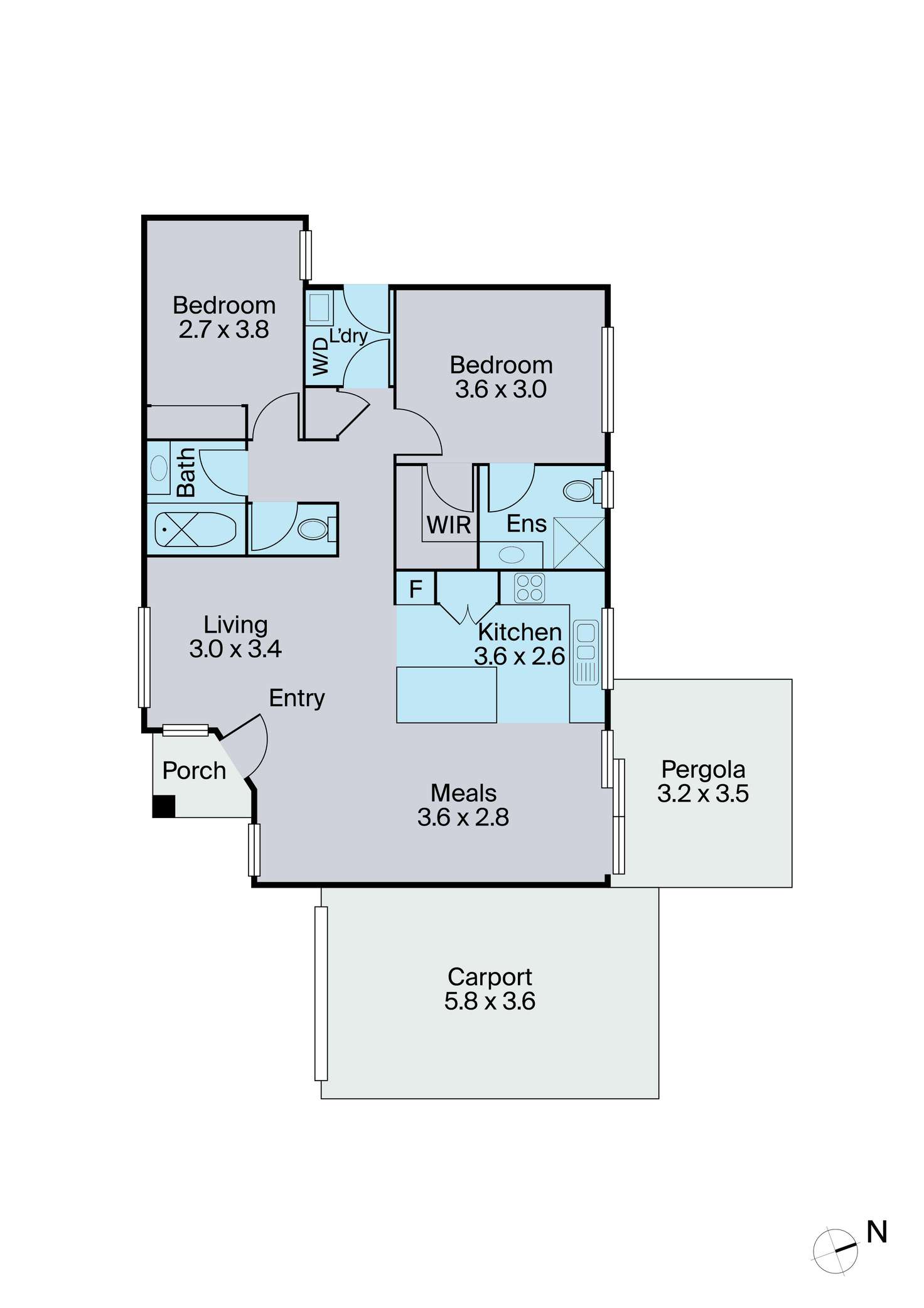 Floorplan of Homely unit listing, 3A Fugosia Street, Doveton VIC 3177