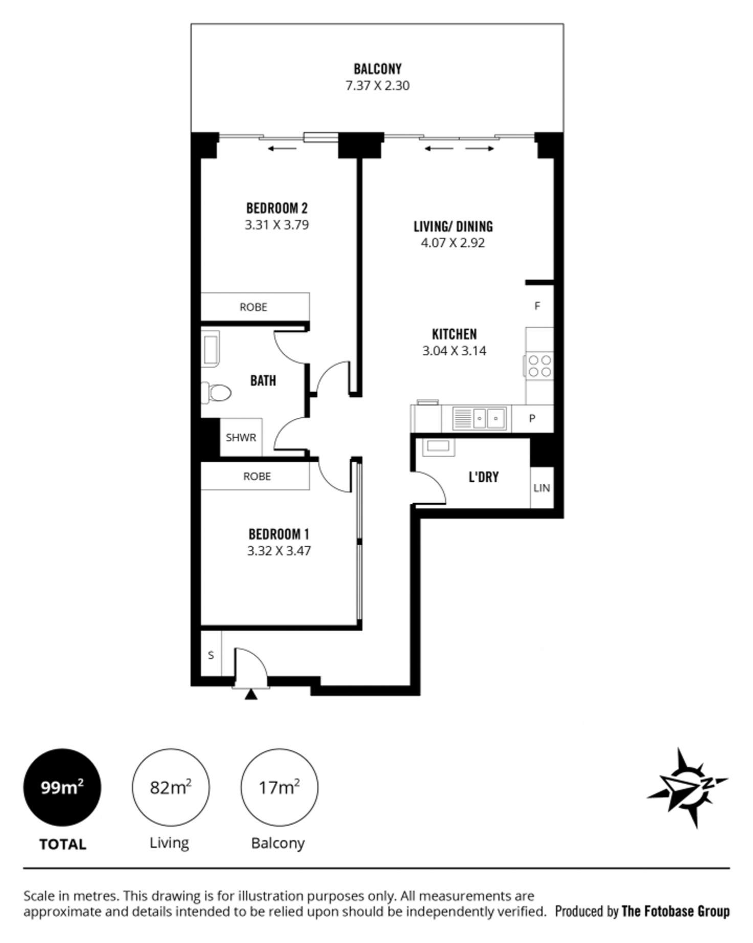 Floorplan of Homely apartment listing, 208/30-34 Garden Terrace, Mawson Lakes SA 5095