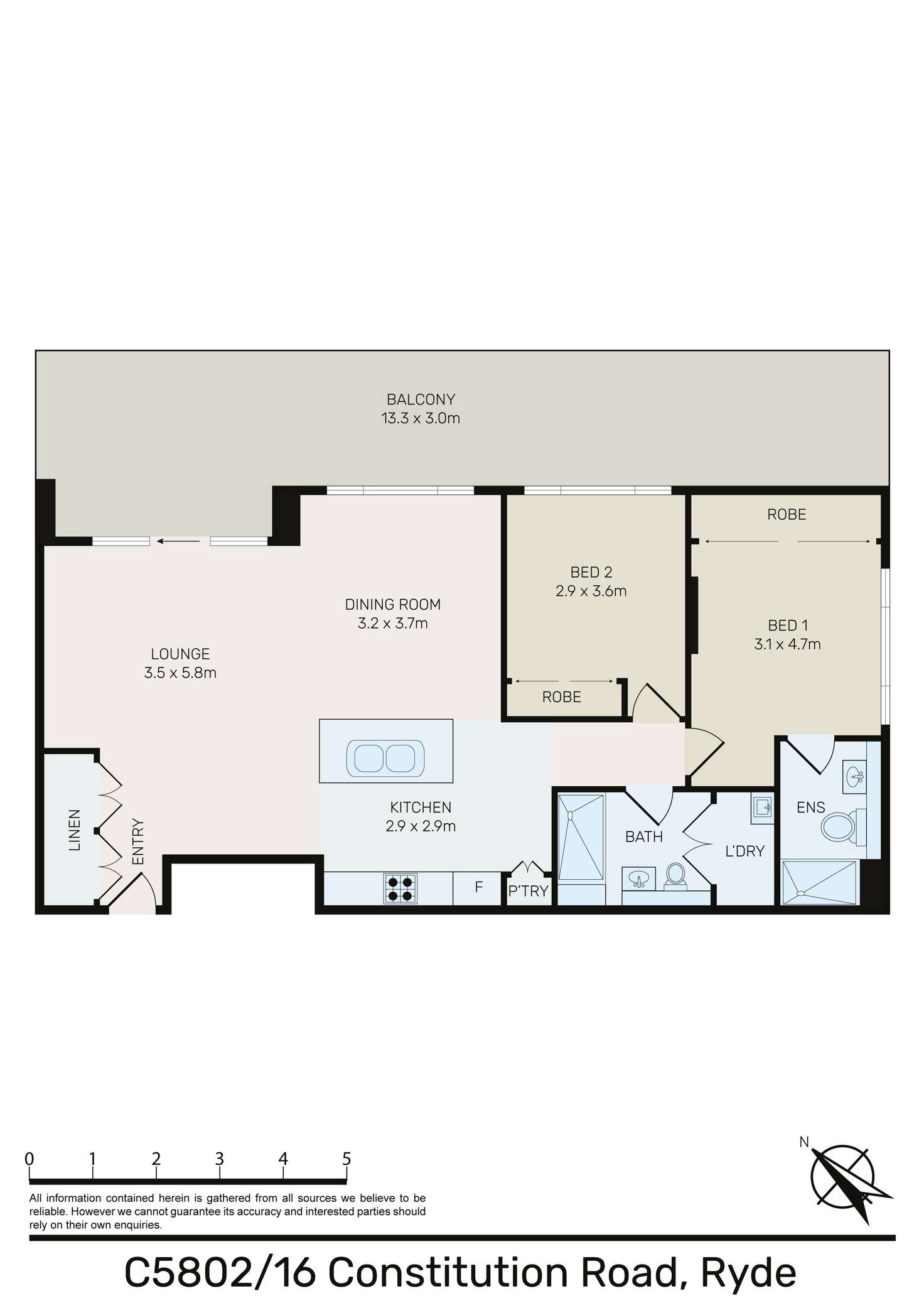 Floorplan of Homely apartment listing, C5802/16 Constitution Road, Ryde NSW 2112