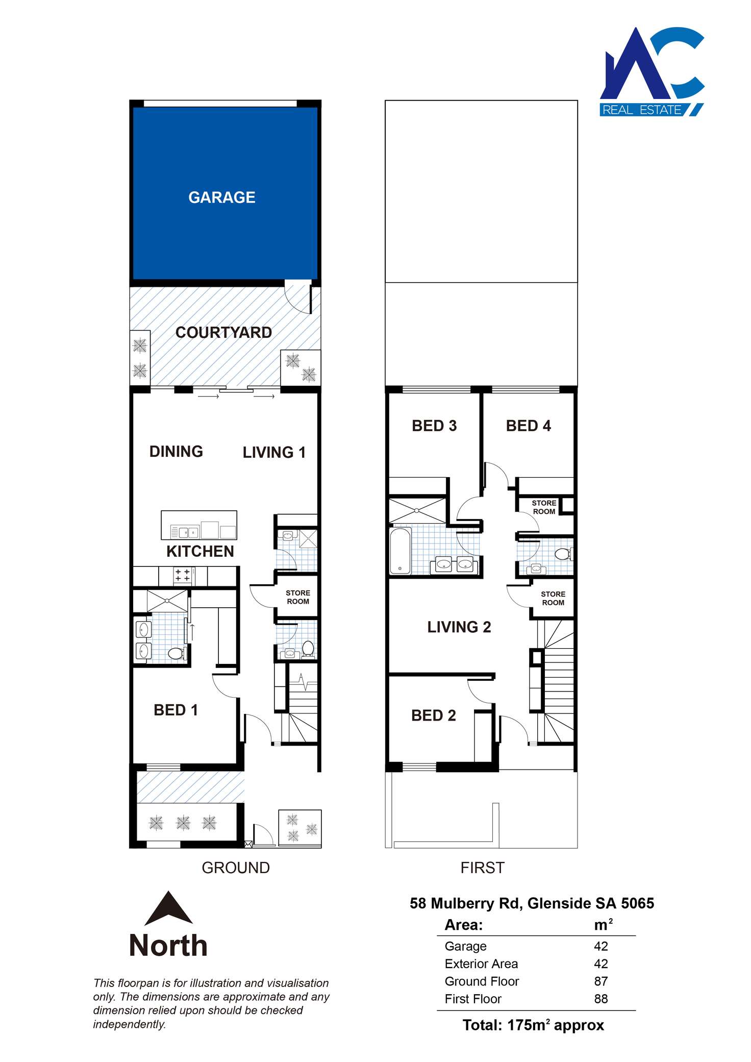 Floorplan of Homely townhouse listing, 58 Mulberry Road, Glenside SA 5065