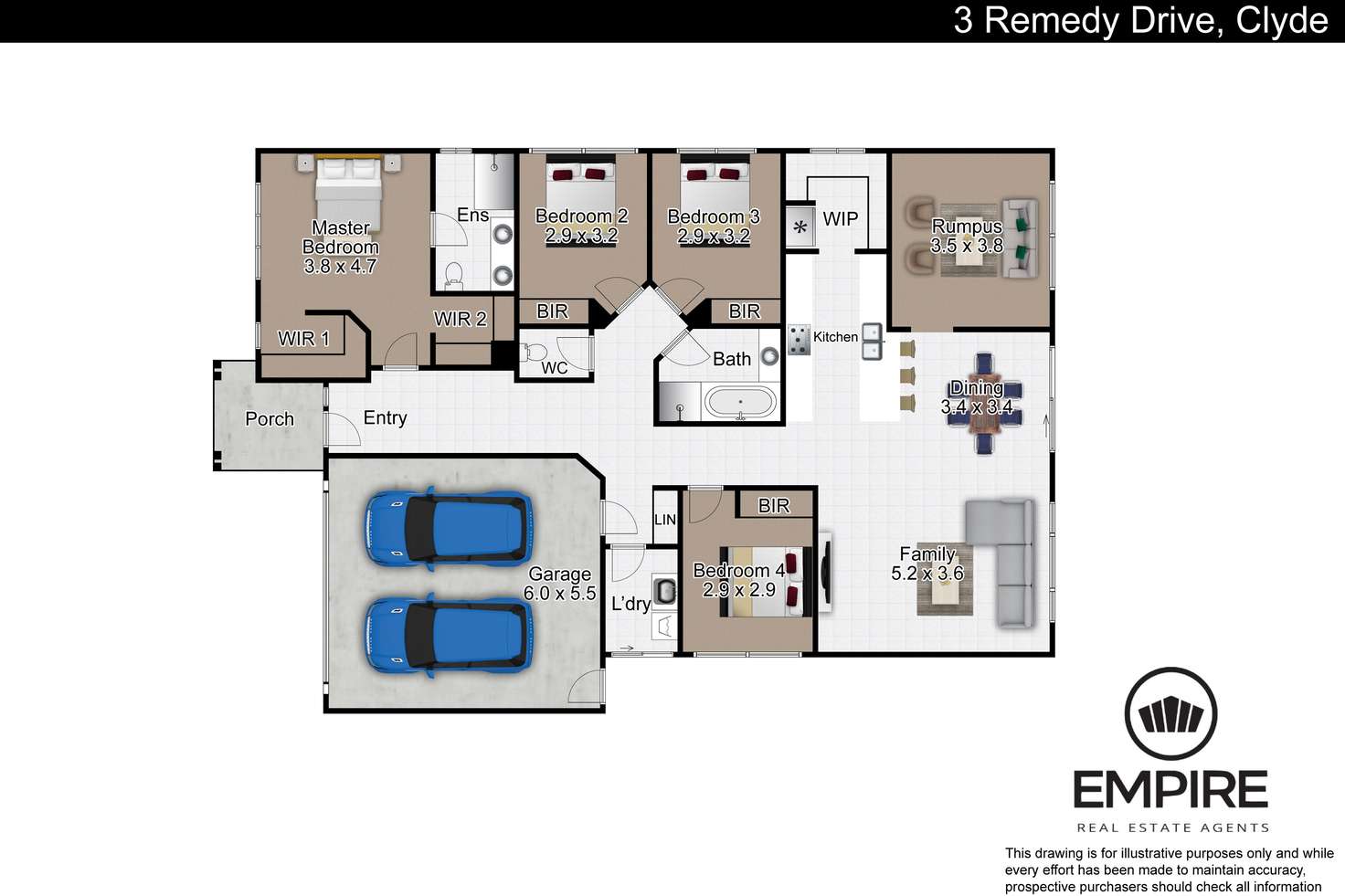 Floorplan of Homely house listing, 3 Remedy Dr, Clyde VIC 3978