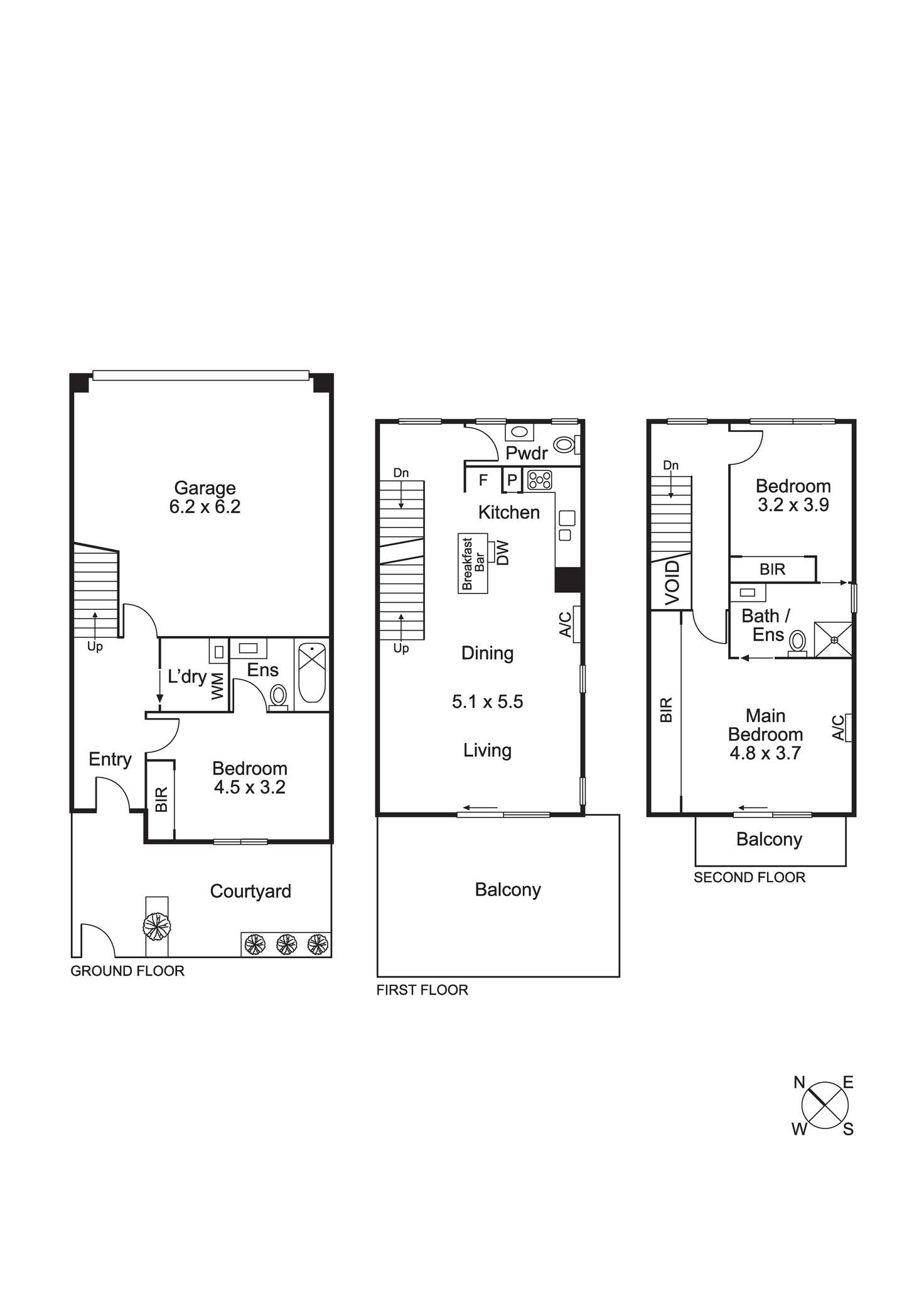 Floorplan of Homely townhouse listing, 15/19 Langtree Avenue, Pascoe Vale South VIC 3044