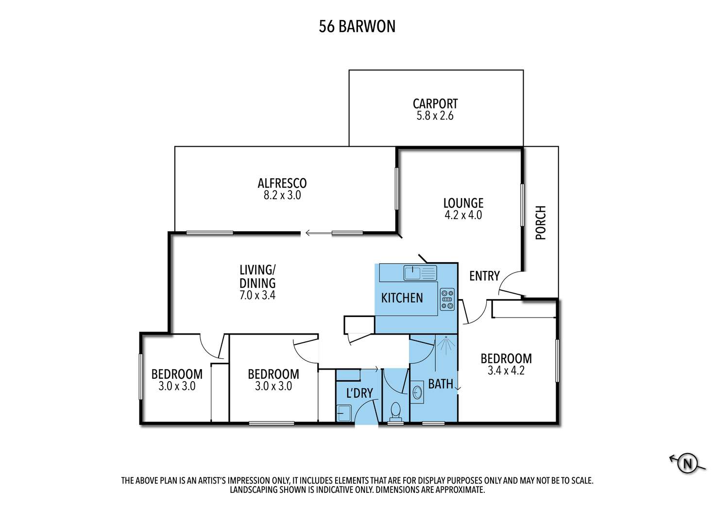 Floorplan of Homely house listing, 56 Barwon Street, Nagambie VIC 3608
