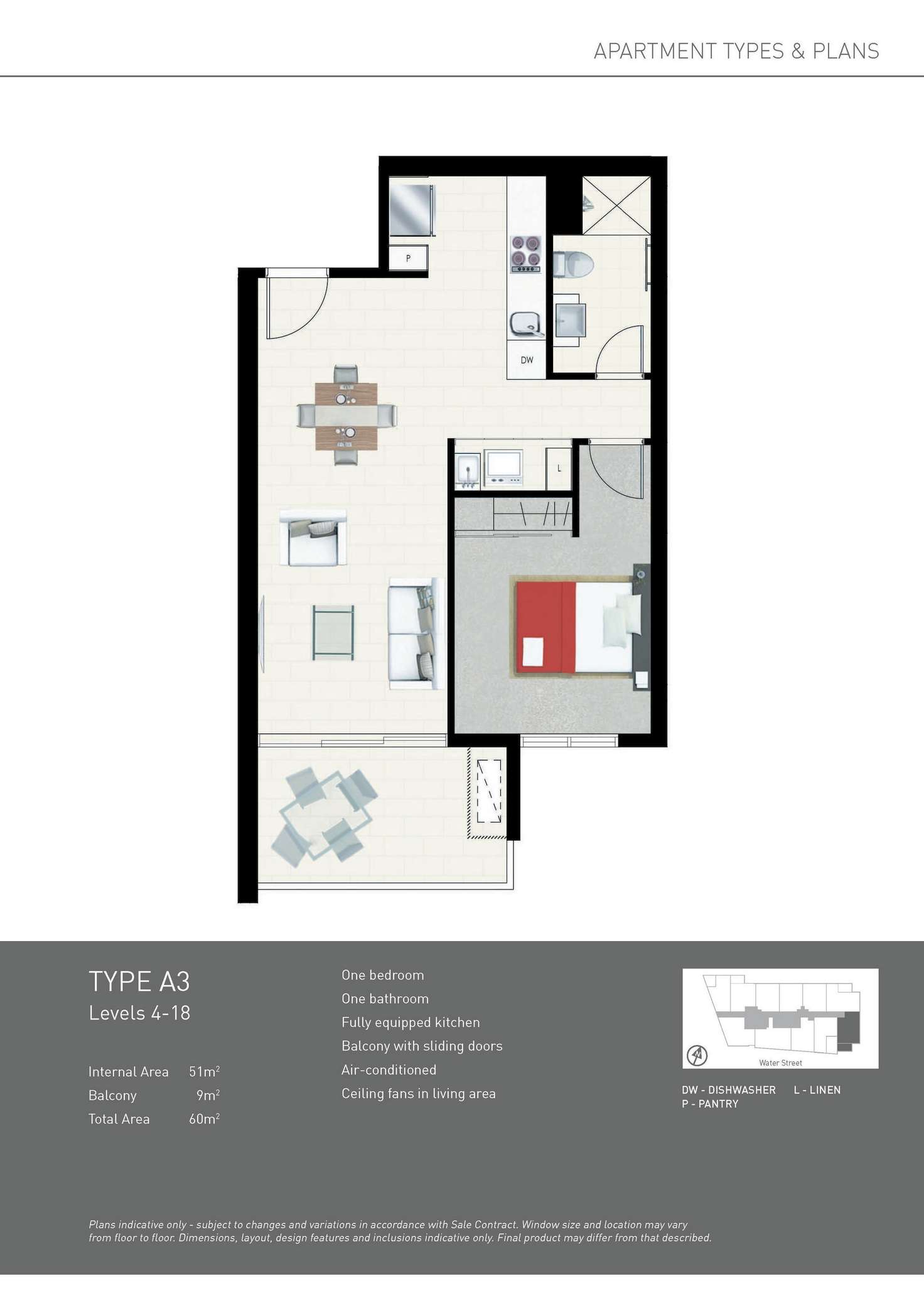 Floorplan of Homely apartment listing, 1708/338 Water Street, Fortitude Valley QLD 4006