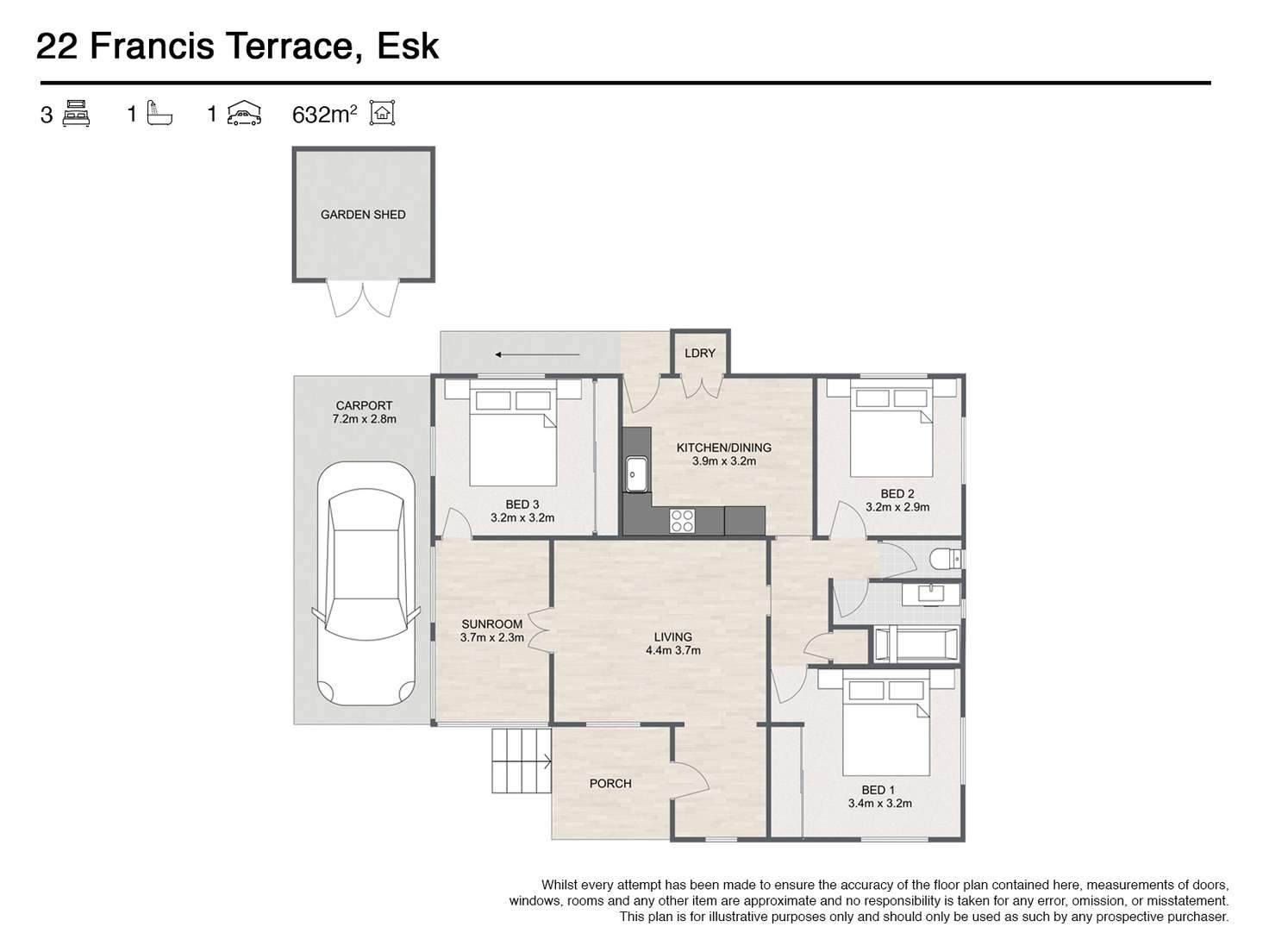 Floorplan of Homely house listing, 22 Francis Terrace, Esk QLD 4312