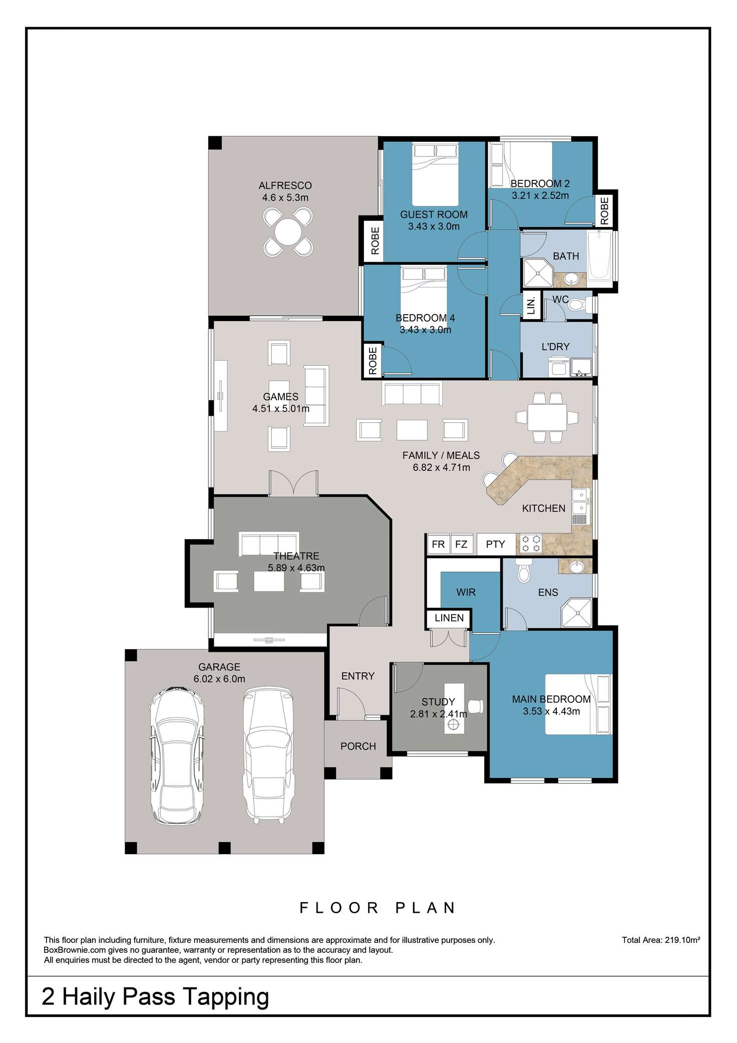 Floorplan of Homely house listing, 2 Haily Pass, Tapping WA 6065