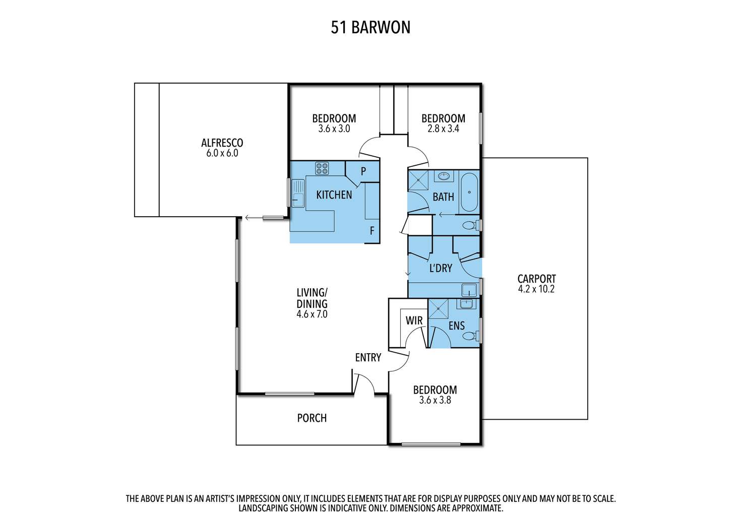 Floorplan of Homely house listing, 51 BARWON STREET, Nagambie VIC 3608