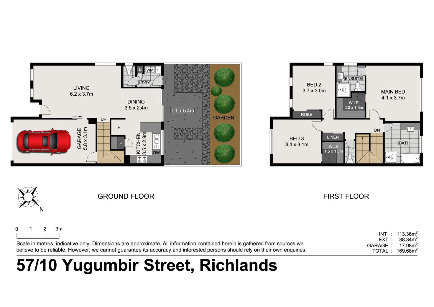 Floorplan of Homely townhouse listing, 57/10 Yugumbir Street, Richlands QLD 4077