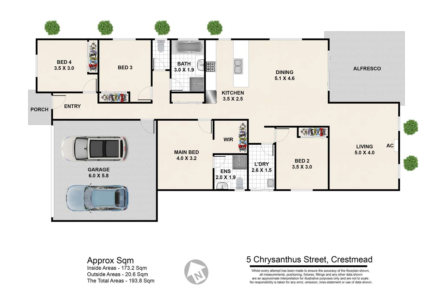 Floorplan of Homely house listing, 5 Chrysanthus Street, Crestmead QLD 4132