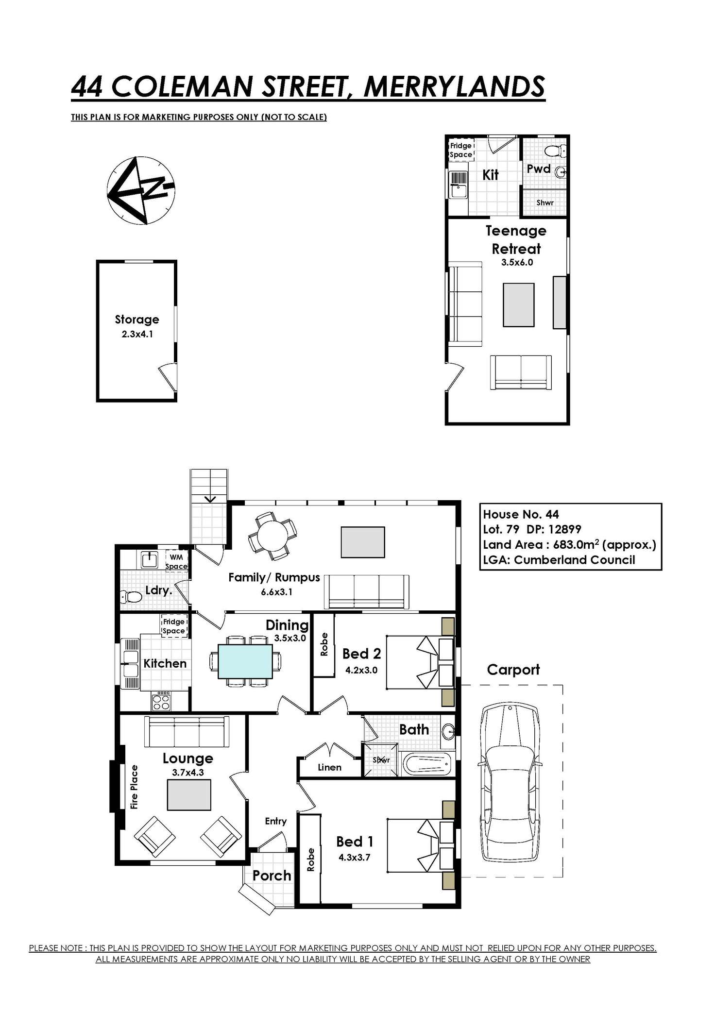 Floorplan of Homely house listing, 44 Coleman Street, Merrylands NSW 2160