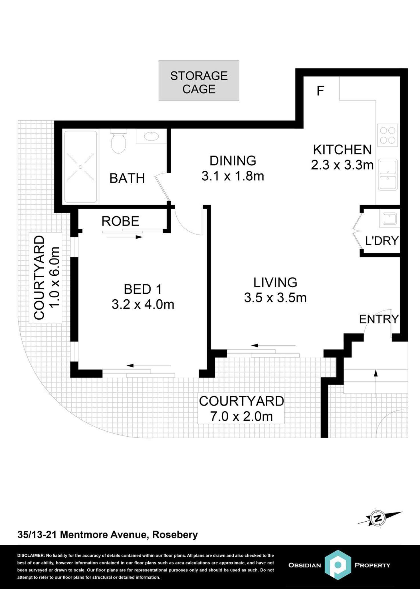 Floorplan of Homely apartment listing, 35/13-21 Mentmore Avenue, Rosebery NSW 2018
