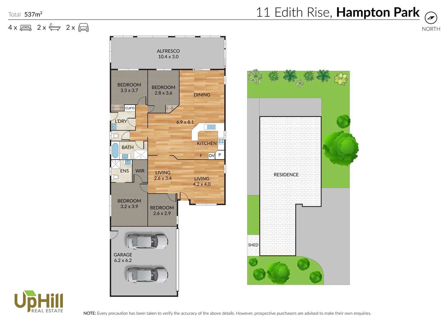 Floorplan of Homely house listing, 11 Edith Rise, Hampton Park VIC 3976