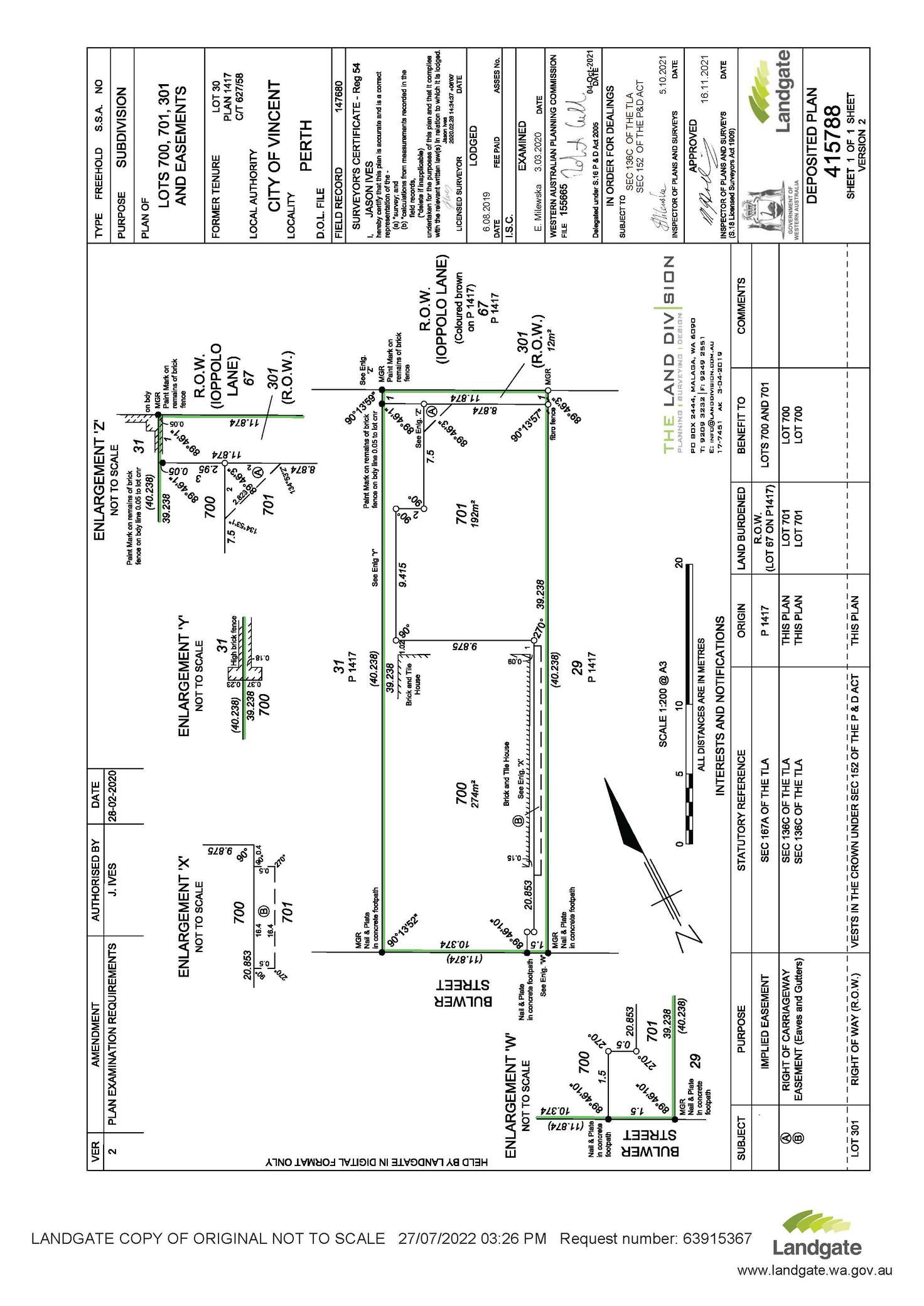 Floorplan of Homely residentialLand listing, 284 Bulwer Street, Perth WA 6000