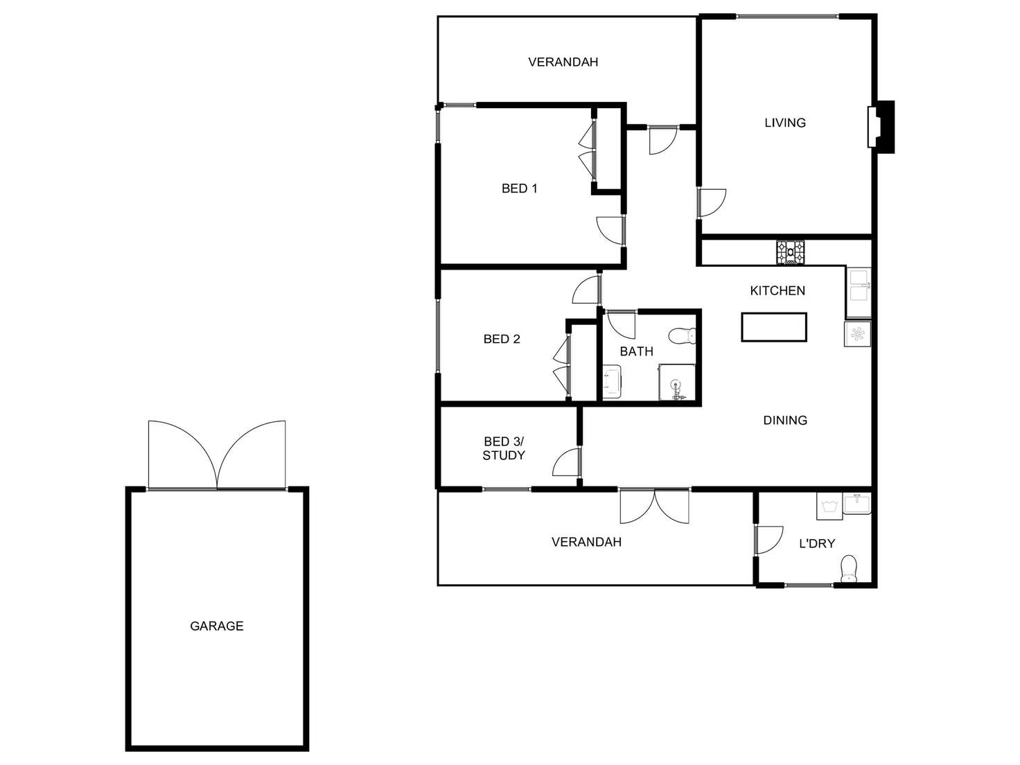 Floorplan of Homely house listing, 3 Collopy Street, Mansfield VIC 3722