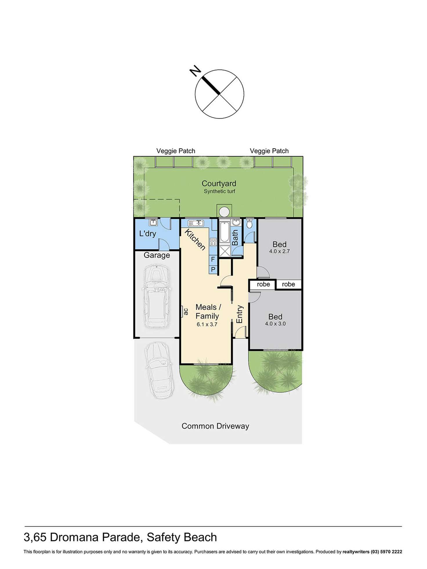 Floorplan of Homely unit listing, 3/65 Dromana Parade, Safety Beach VIC 3936