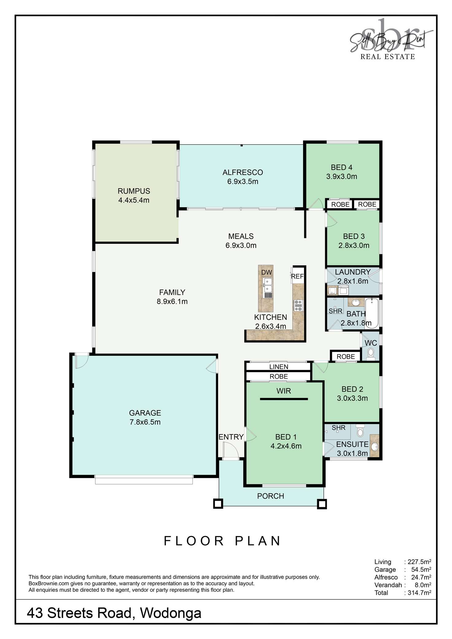 Floorplan of Homely house listing, 43 STREETS ROAD, Wodonga VIC 3690