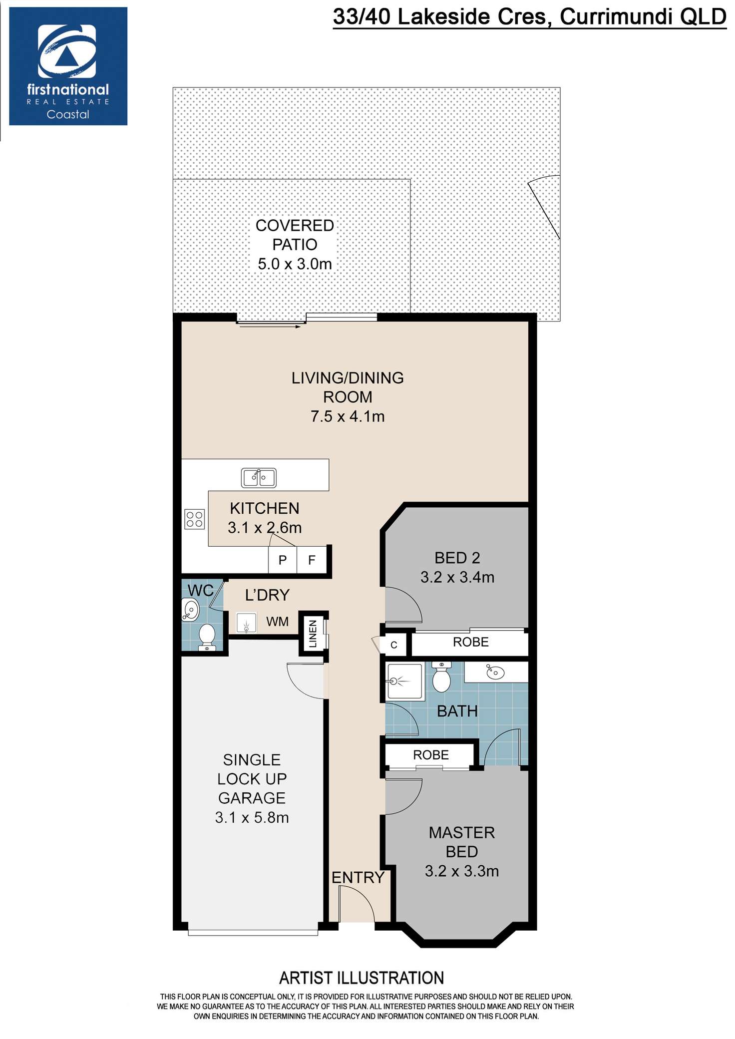 Floorplan of Homely unit listing, 33/40 Lakeside Crescent, Currimundi QLD 4551