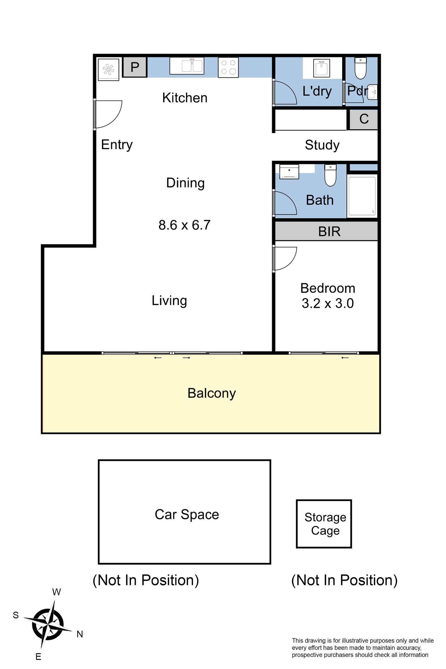 Floorplan of Homely apartment listing, 208/135 Lower Dandenong Road, Mentone VIC 3194